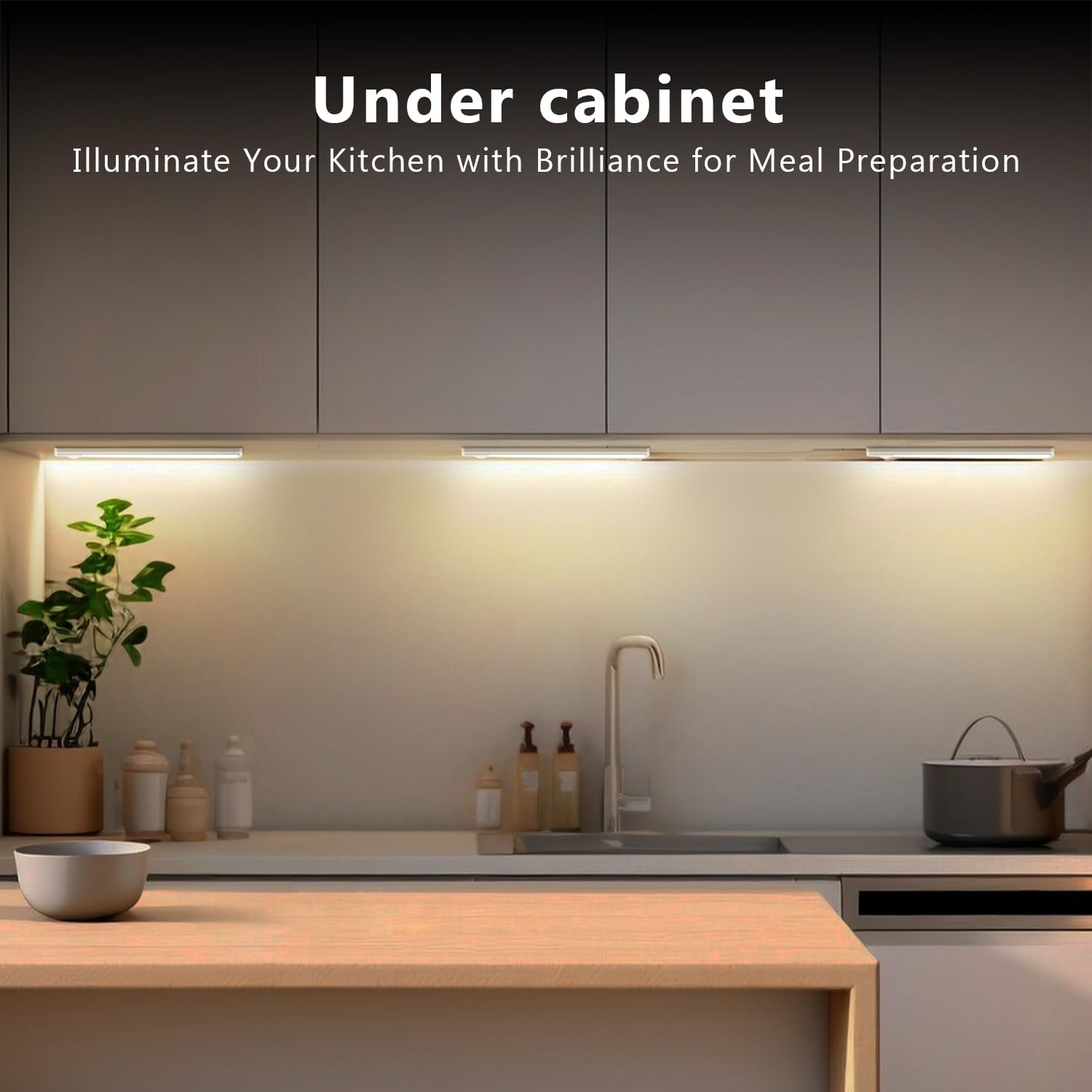 Daybetter Motion Sensor Under Cabinet Lighting With Rechargeable Battery 1000 Mah 8 Inch Magnetic Motion Activated Under Cabinet