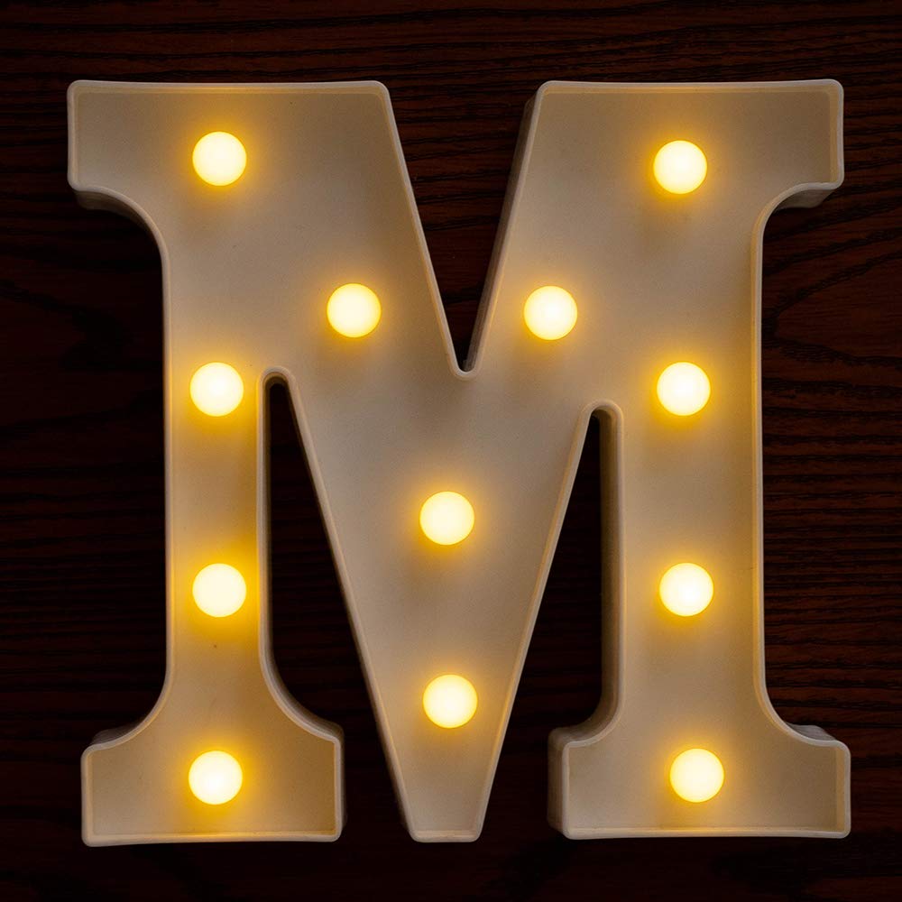 Yorulory Led Letter Lights - Battery Powered Decorative Sign For Weddings, Parties & Home Decor