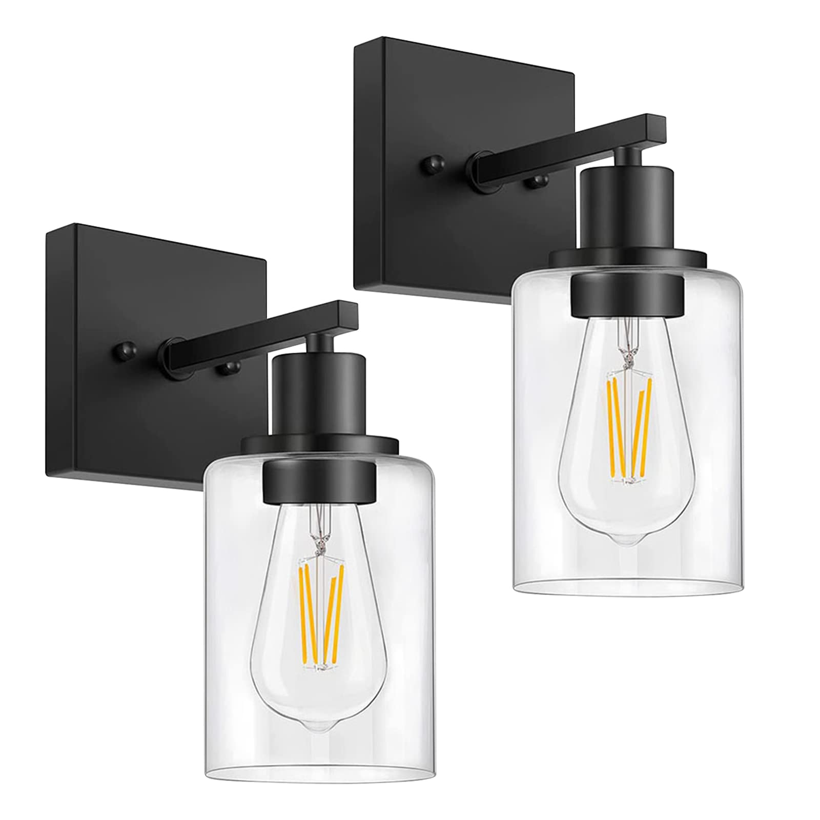 Sangfor Wall Sconce,Matte Black Wall Sconces Set Of Two,Sconces Wall Decor Set Of 2,Vanity Wall Lights,Wall Sconces,Sconces Wall Lighting For Living Room