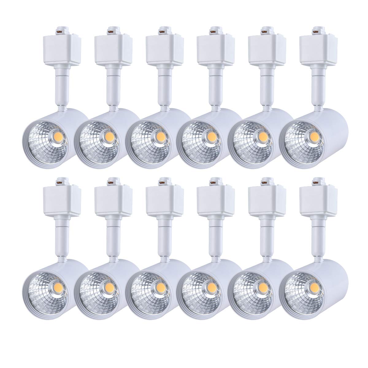Mirrea 12 Pack Led Track Lighting Heads 6.5W H Type Rail Spotlight 4000K Neutral White