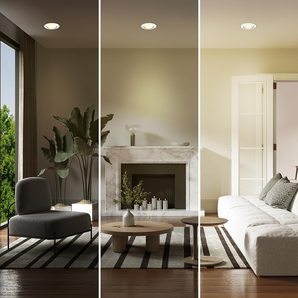 Feit Electric 5-6'' Led Canless Recessed Downlight With Integrated J-Box, 75W Equivalent, Dimmable, 3000K Bright White, 90 Cri,