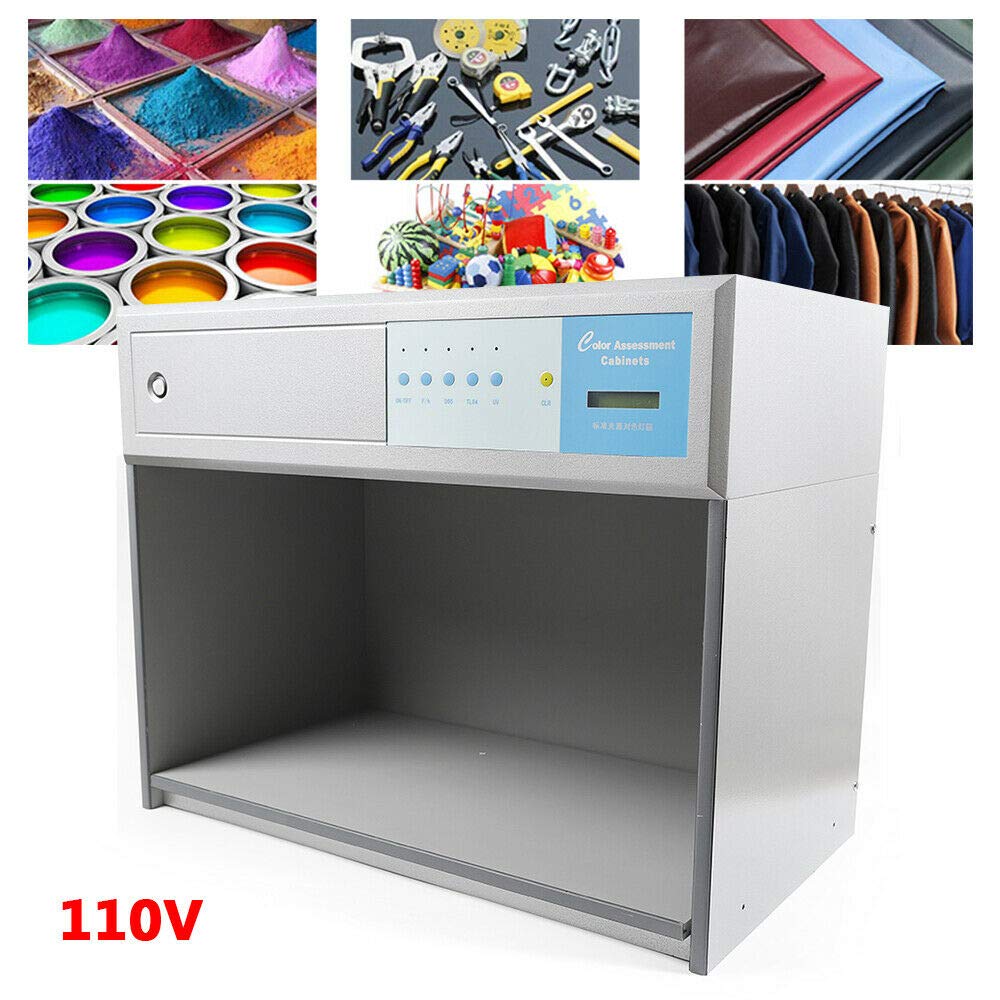 YIYIBYUS Color Matching Cabinet, 4 Light Sources Tester for Fabric & Textile, Model RONGELIVE, Picture Color