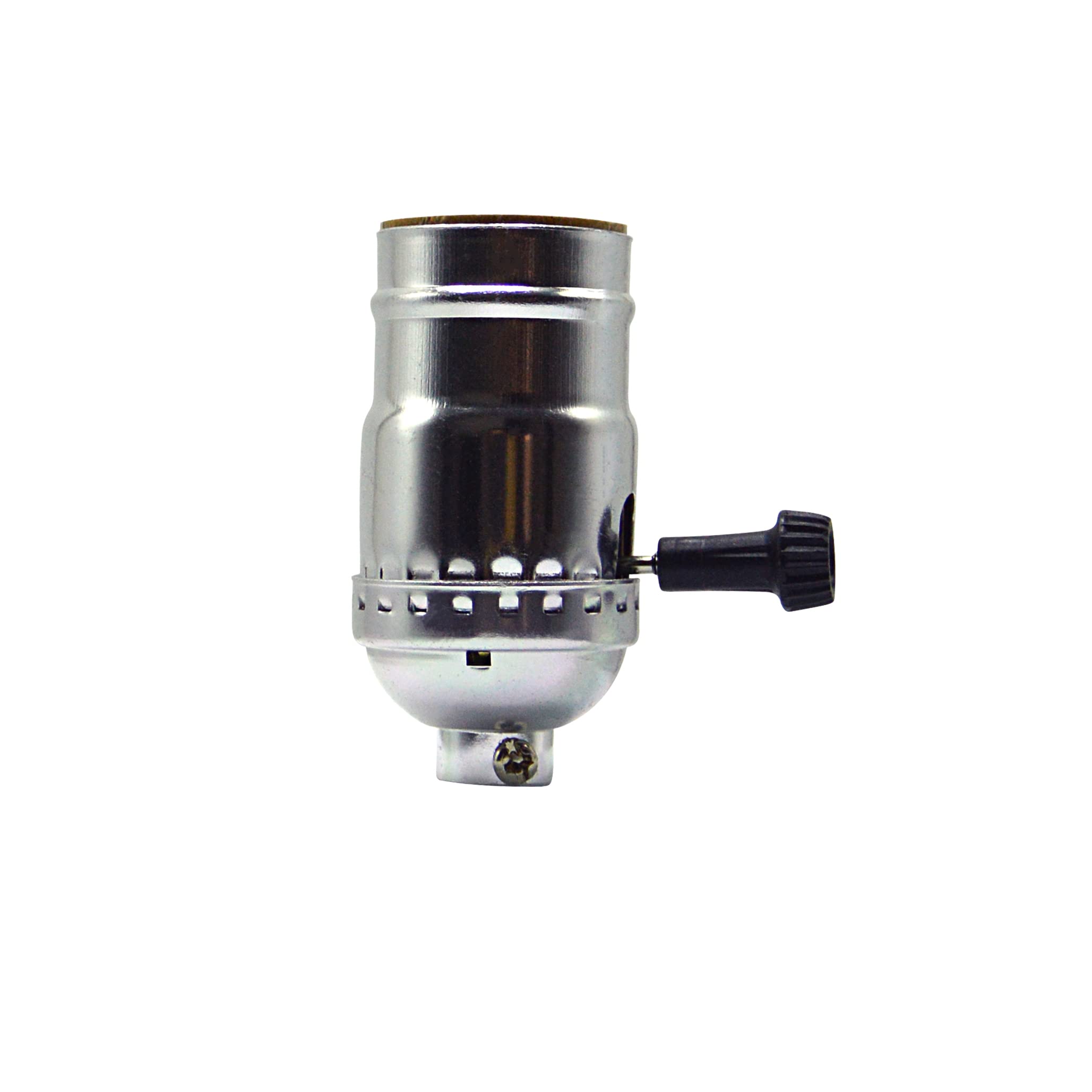 Ecudis Silver Finish Table Lamp Kit, 3-Way Socket, 8 Inch Harp, Diy Design & Repair