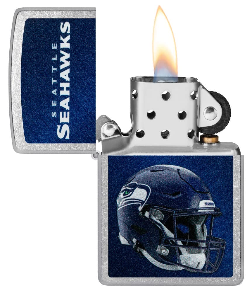 Zippo Nfl Seattle Seahawks Helmet Street Chrome Pocket Lighter