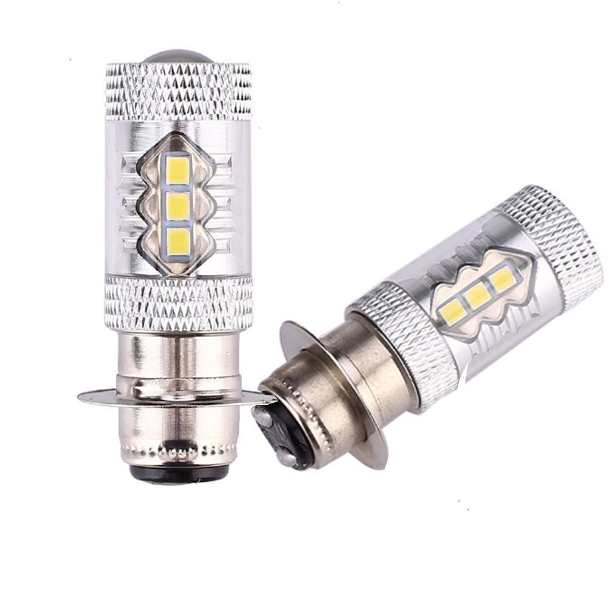 LED E-riding 80W Super White LED Headlight Bulbs for ATVs YFM350 400 450 660 700 Raptor Blaster 200 Banshee 350 - Silver