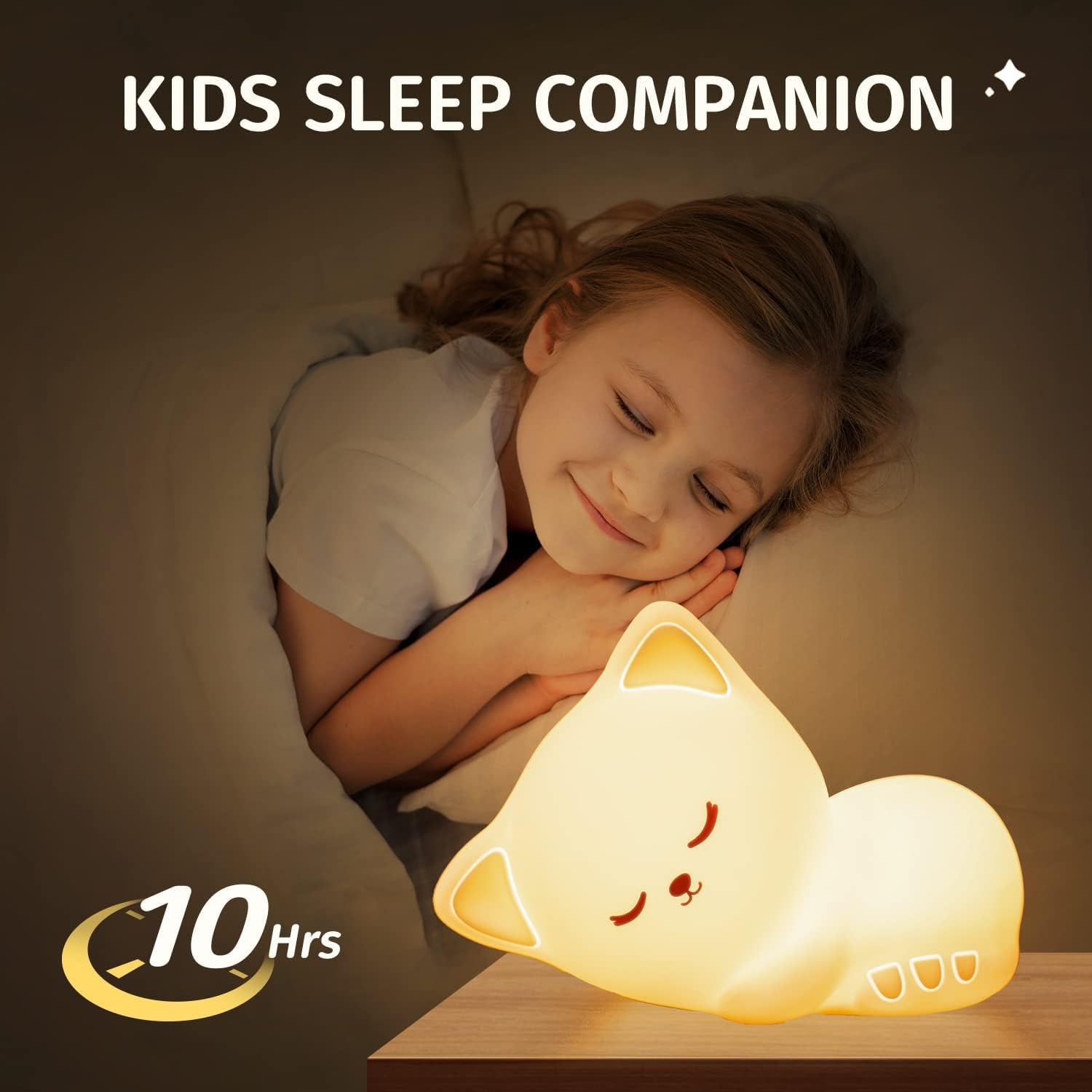 ?Gifts Package?Cat Gifts Baby Gifts, 16 Colors & Remote Control Silicone Cat Night Light Cat Decor,Dimmable Baby Night Light Lamp,Portable Rechargeable Cat Lamp,Kawaii Christmas Gifts For Teen Girls
