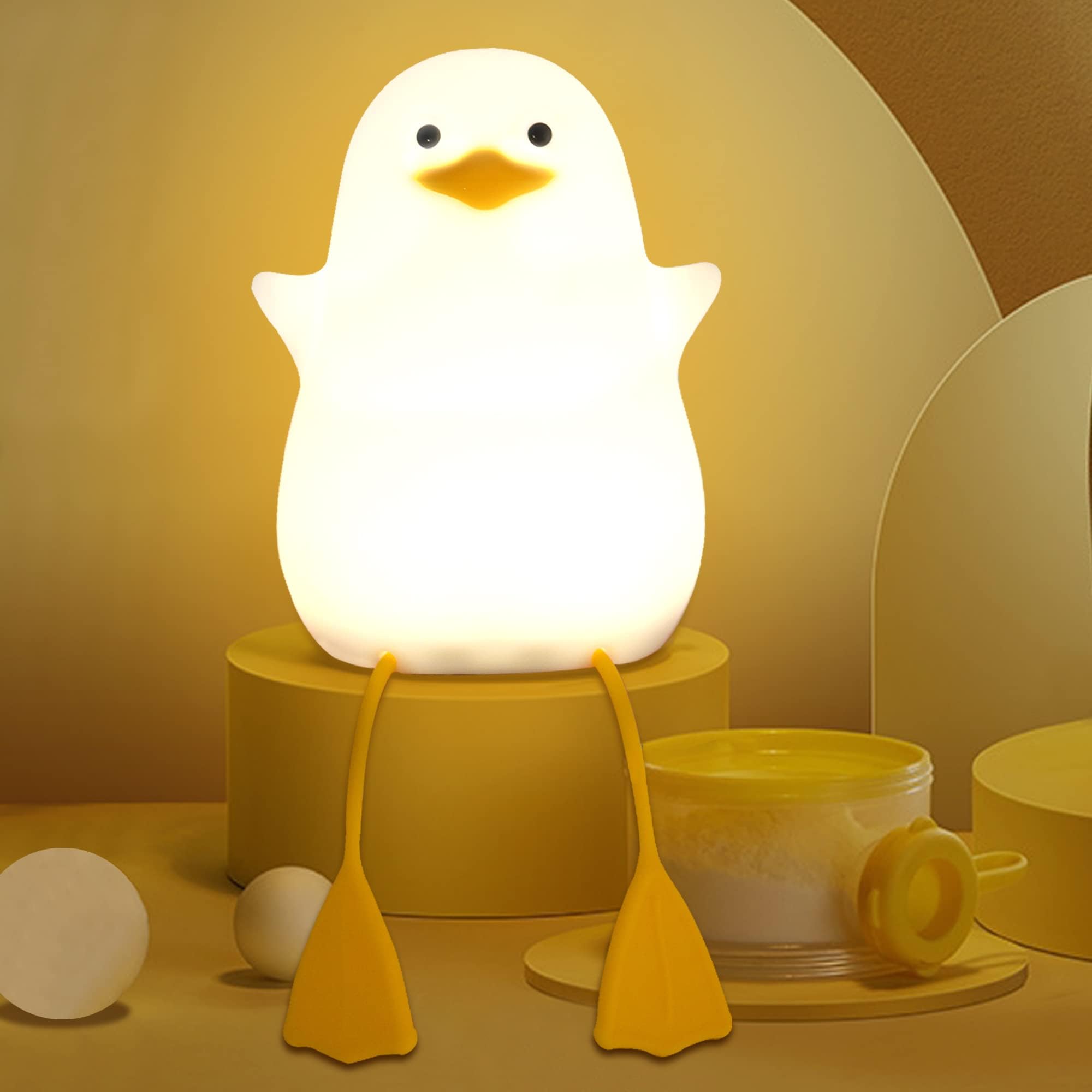 FULLOSUN Cute Night Light for Kids, Toddler, Duck Silicone Nursery Baby Nightlight, Kawaii Birthday Gifts for Room Decorations,