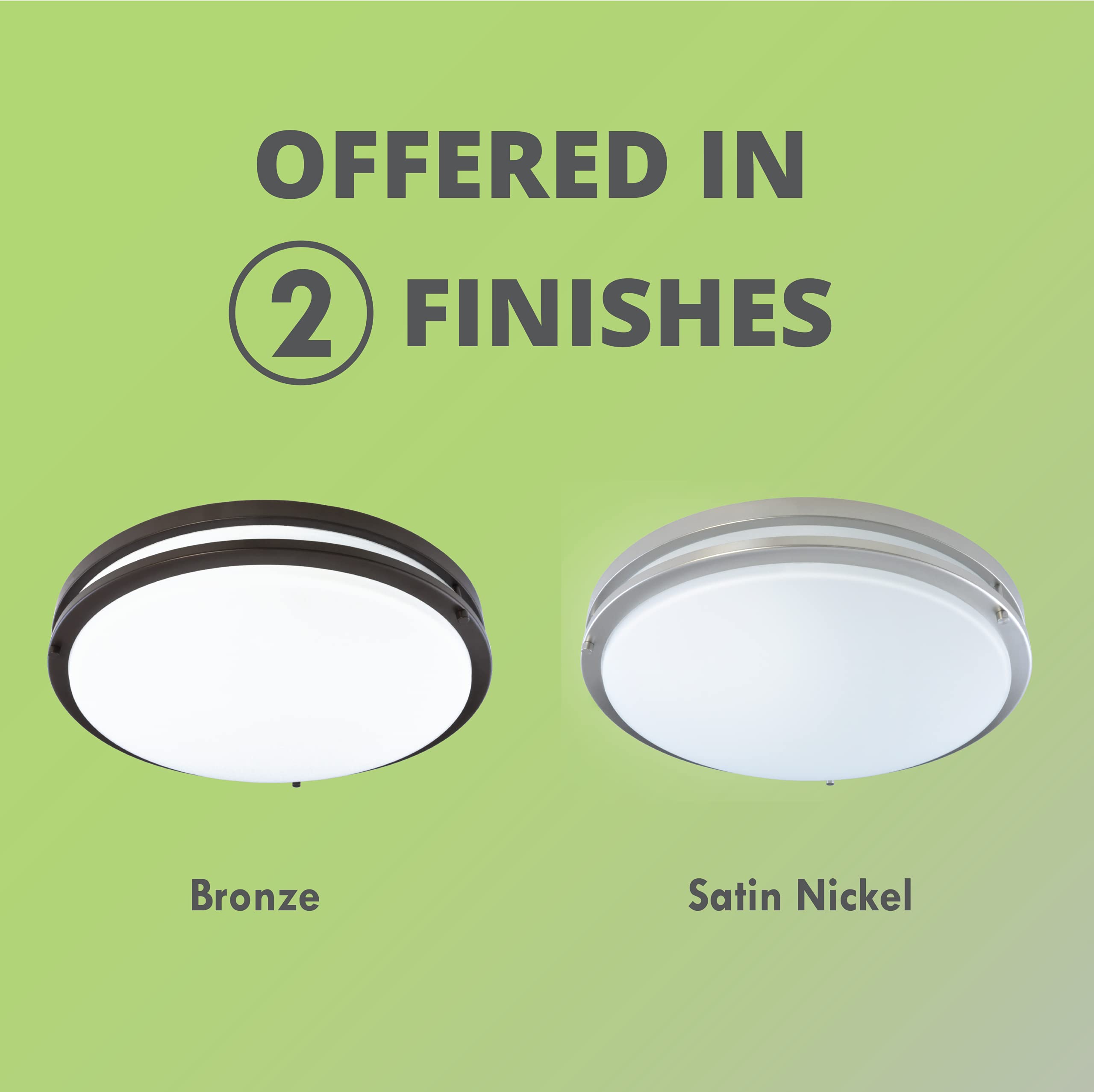 Good Earth Lighting Gel Jordan 14 In. Led Flush Mount Lt Bronze, Dimmable, 1700 Lumen, 3000K, 50,000 Hour Rated Lamp Life