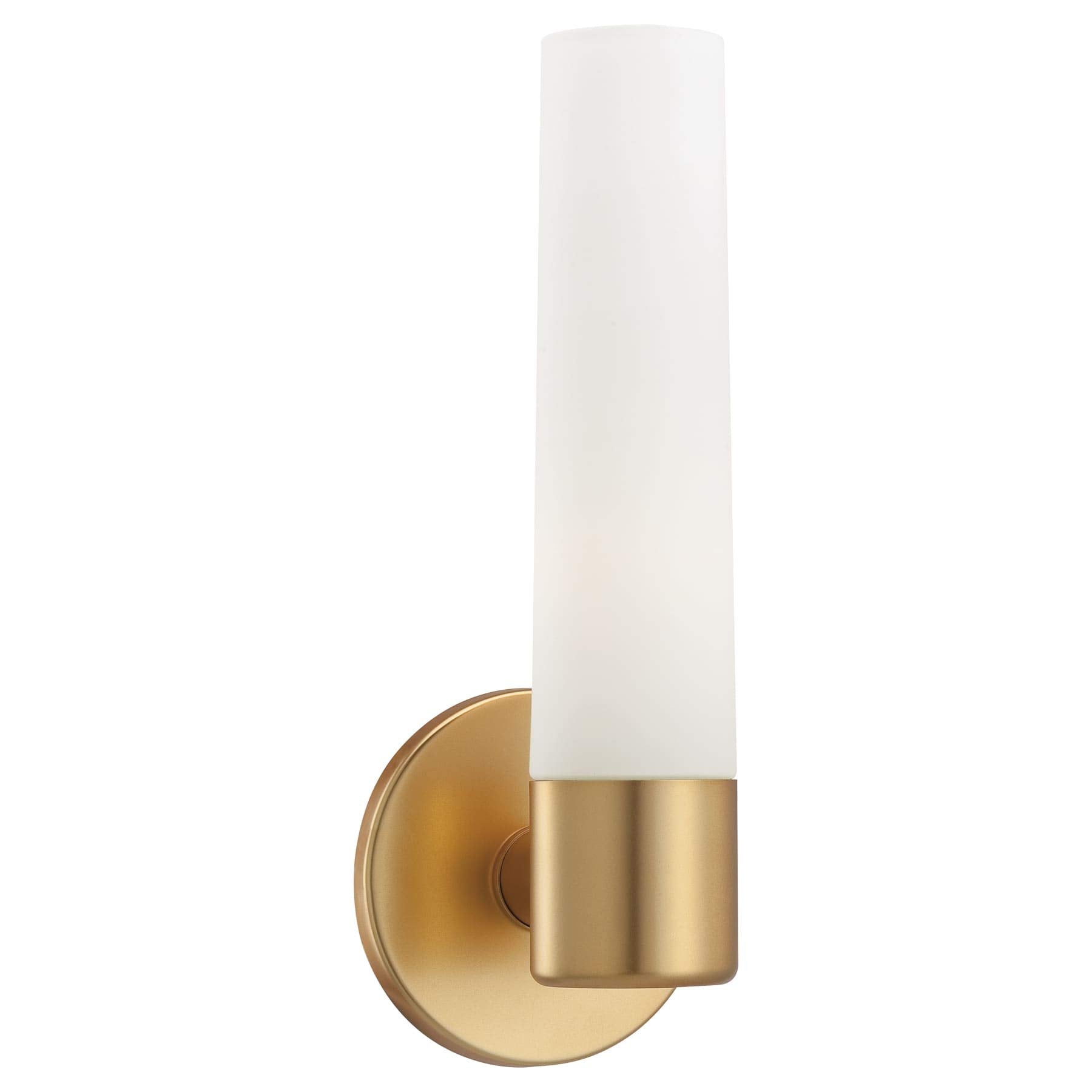 GEORGE KOVACS Saber Wall Sconce, 1-Light, 60W, 12.5in H x 4.75in W, Alloy Steel, Honey Gold, Model P