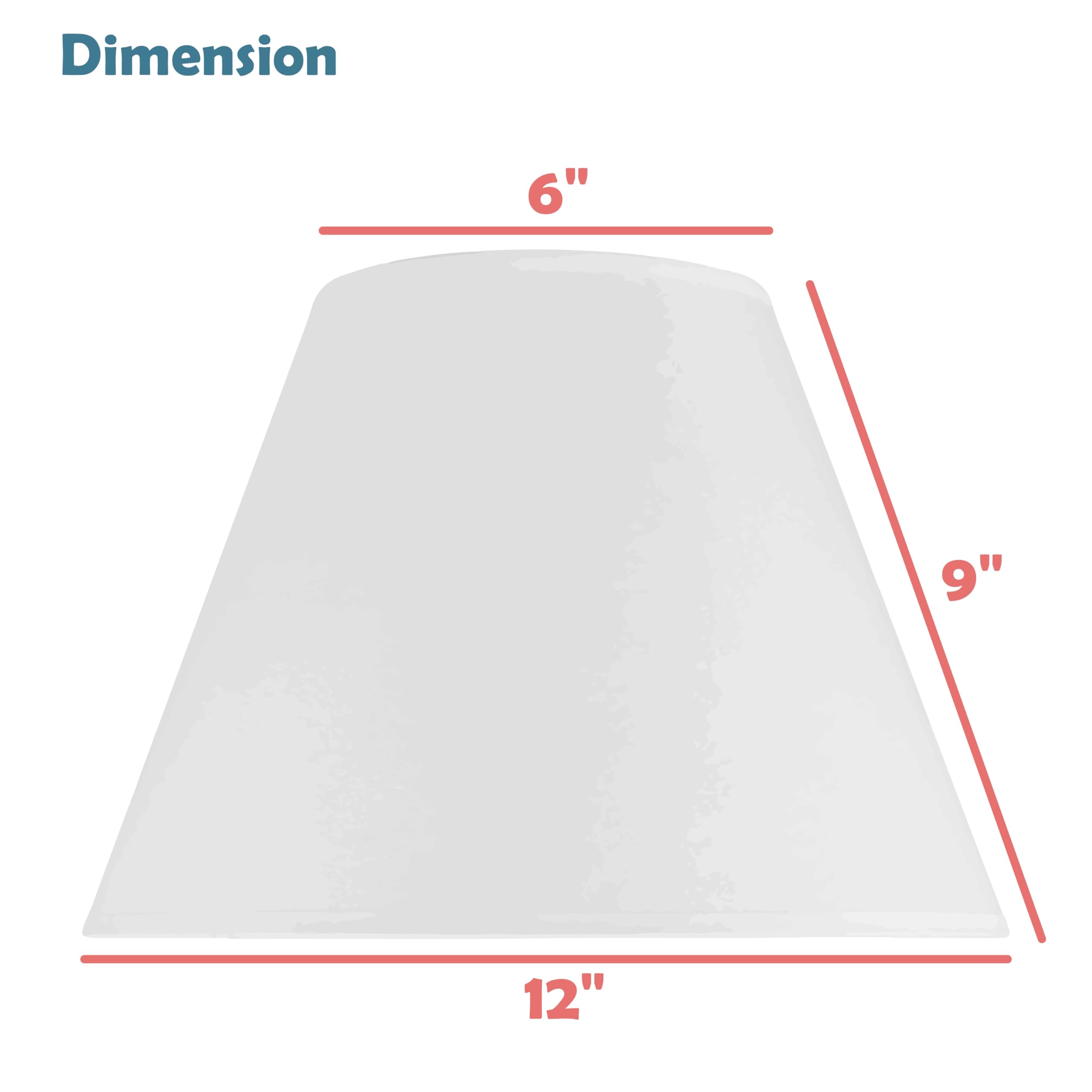 Aspen Creative 58884 Transitional Empire Shape Uno Construction Lamp Shade, Azure, 6&quot; Top X 12&quot; Bottom X 9&quot; Slant Height