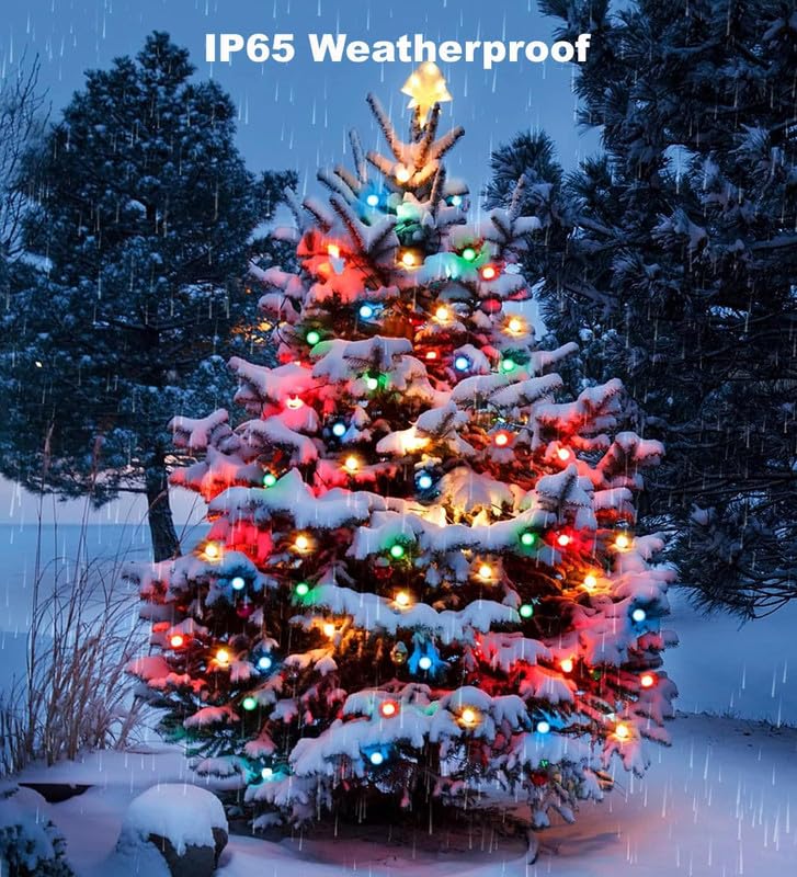 Hoofun 33Ft Smart Fairy Lights - Usb Powered Color Changing Globe String Lights, Bluetooth & Remote Control, Multicolor, Indoor/Outdoor