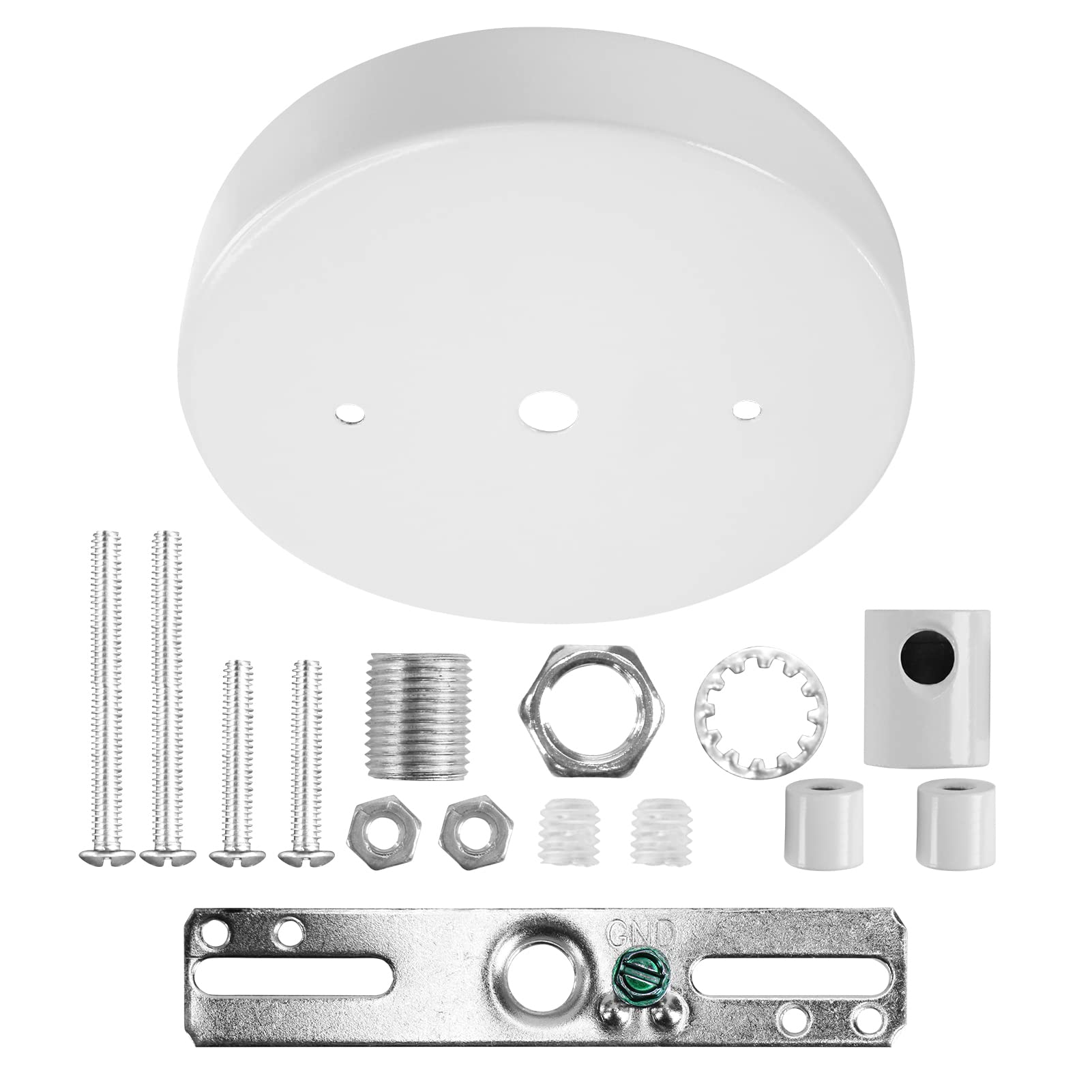 Sangle Sopffy Pendant Light Canopy Kit  4.7 Inches Ceiling Lighting Canopy Kit With All Mounting Hardware Modern Chandelier Ceiling Plate Cover For Pendant Lighting Fixtures  White (White)