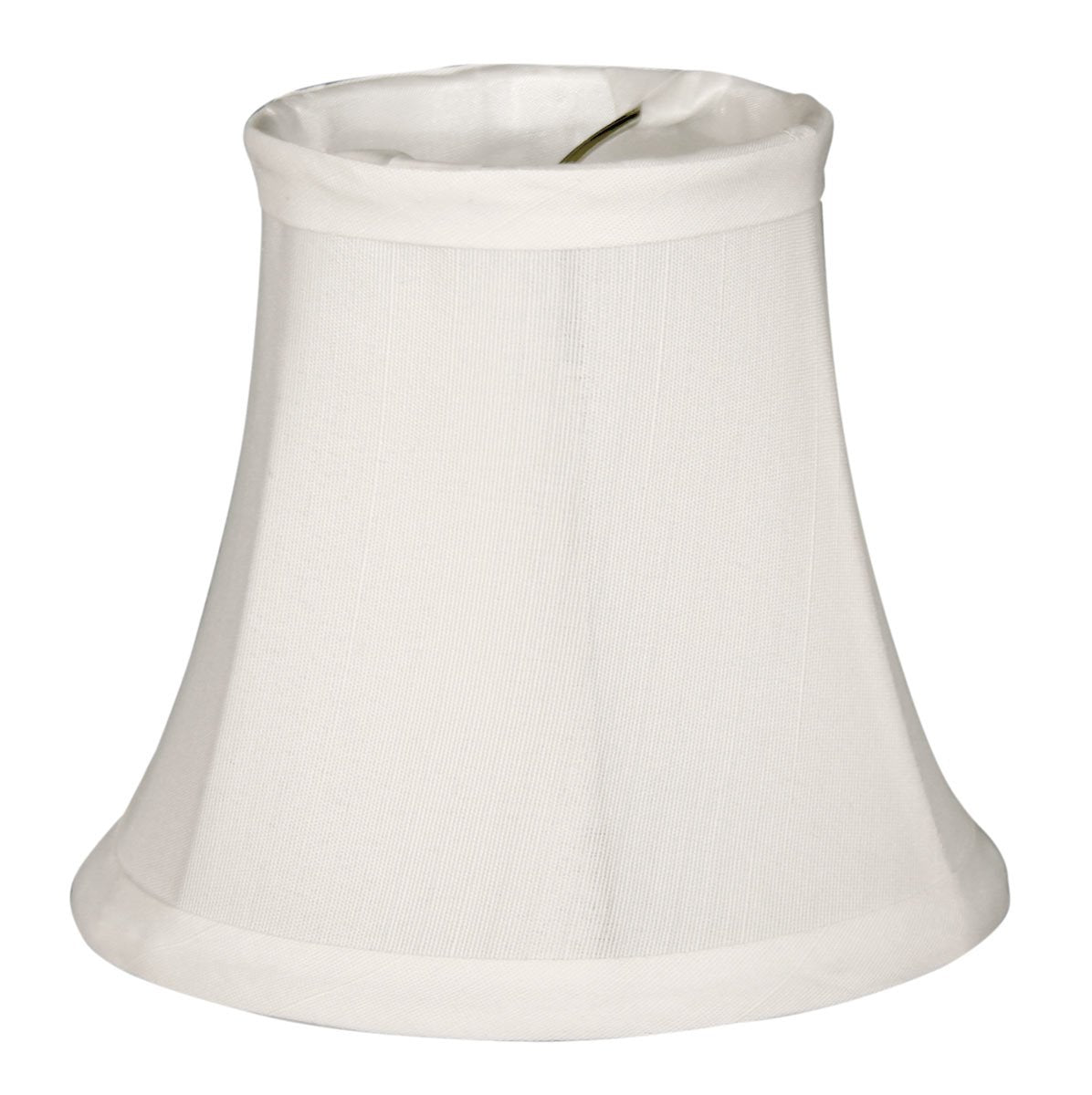 Royal Designs Chandelier Lamp Shade - 3&quot; x 5&quot; x 4.5&quot; - Soft Bell - White - Clip-On - (CSO-1021-5WH)