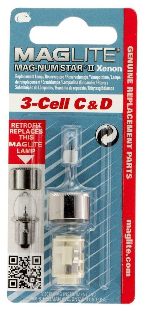 Maglite Replacement Lamp For 3-Cell C & D Flashlight, 1 Pk (Lmsa301)