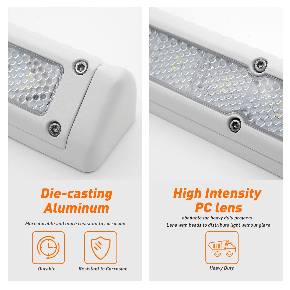 Dream Lighting RV Exterior LED Porch Awning Light 12V 720LM Aluminum 7.8inch White Model 37701681