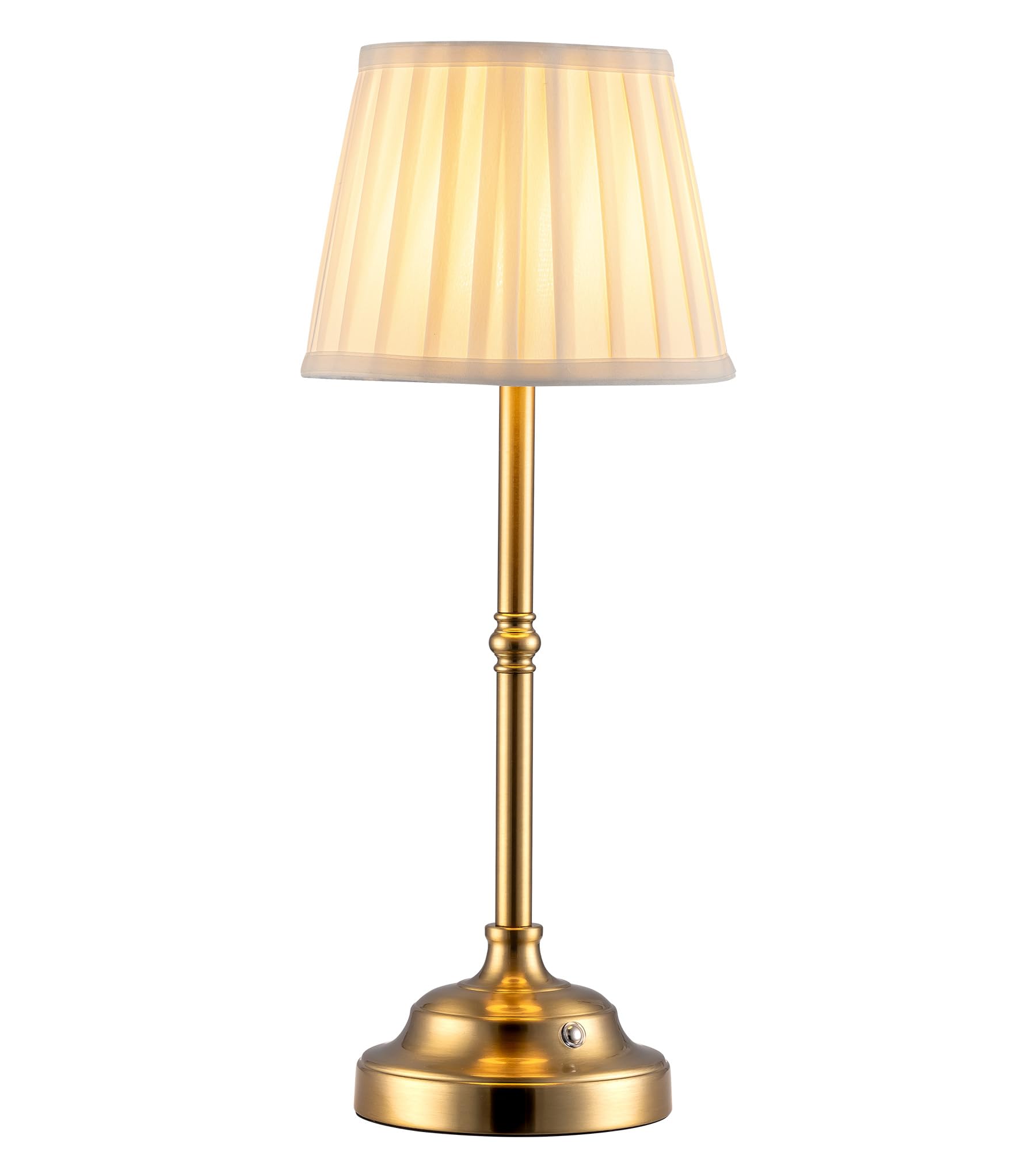 KDG Portables Cordless Table Lamp, Fabric Shade Desk Lamp, 4000mAh Rechargeable Battery Powered Lighting, Dimmable Light for Din