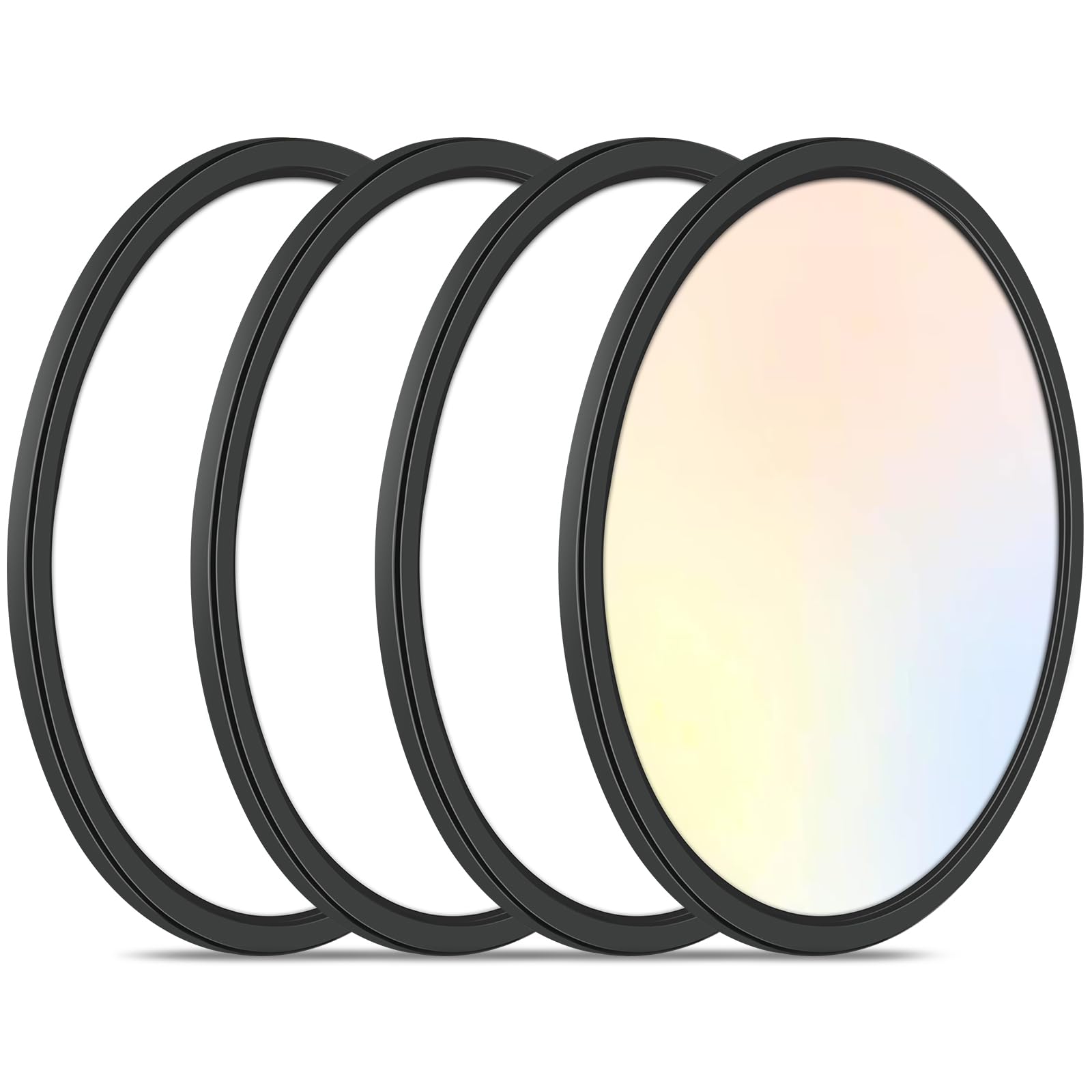 LED Flush Mount Ceiling Lights Dimmable 12Inch 3200LM 24Watt, 3000K 4500K 6000K, Low Profile Surface Mount Slim Light Fixtures B