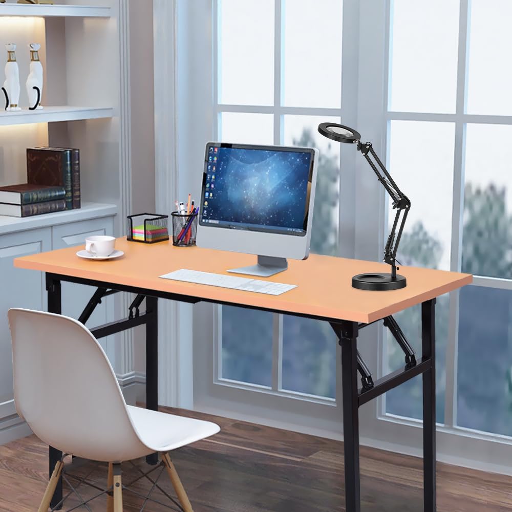 Vitotc 10X Magnifying Glass With Light And Stand, 2-In-1 Magnifier With Light, 5 Color Modes Led Desk Magnifying Glass, Hands Fr