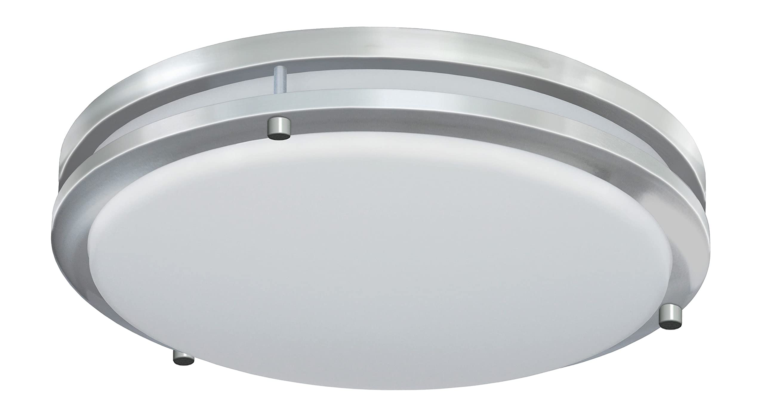 Good Earth Lighting Jordan 11-Inch Led Flush Mount - Satin Nickel, Dimmable, 1100 Lumen, 3000K, 50,000 Hour Rated Lamp Life
