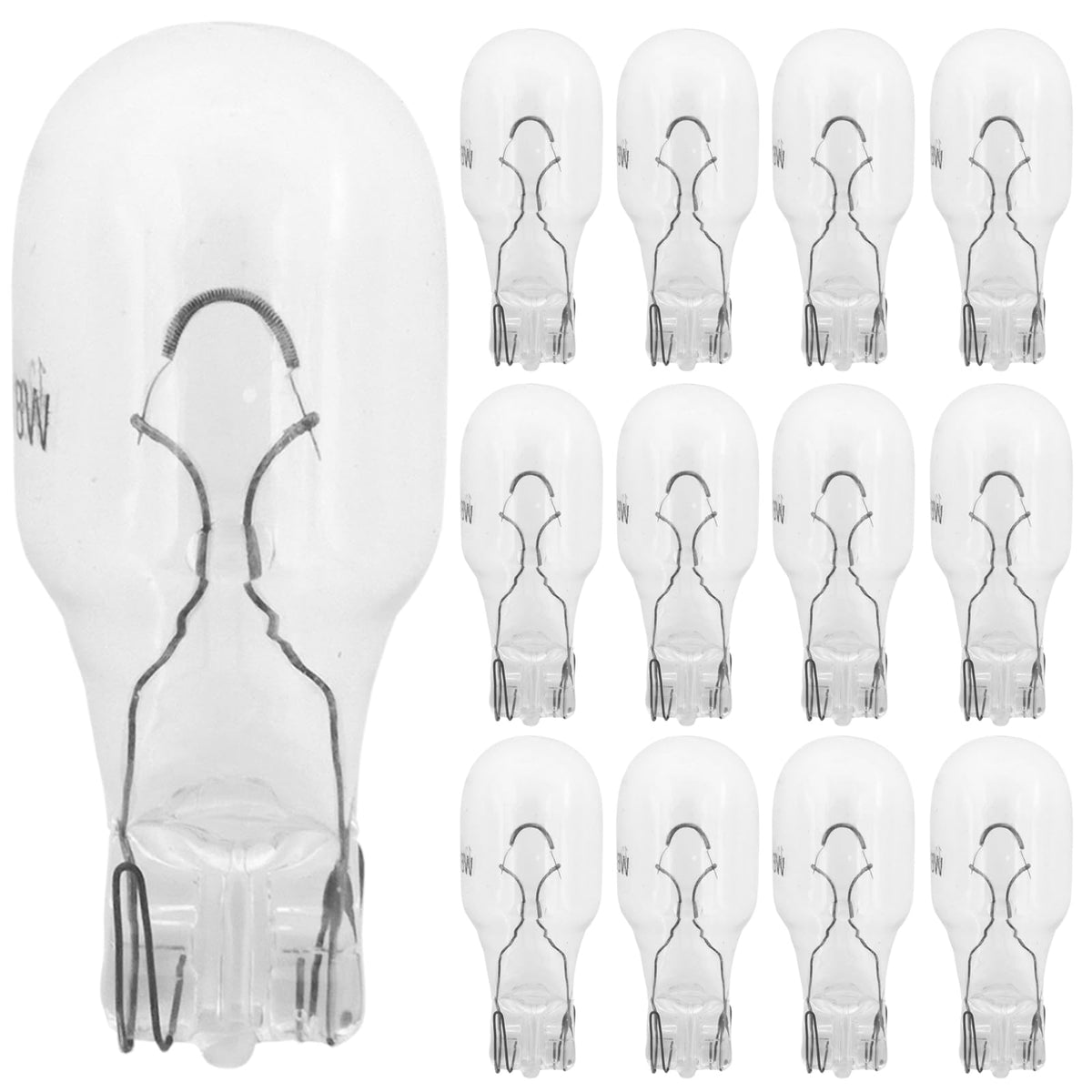 Qykavm 12-Pack Landscape Light Bulbs 18 Watt 12 Volt T5 Low Voltage Small Incandescent Light Bulbs For Malibu Lights Landscape, 