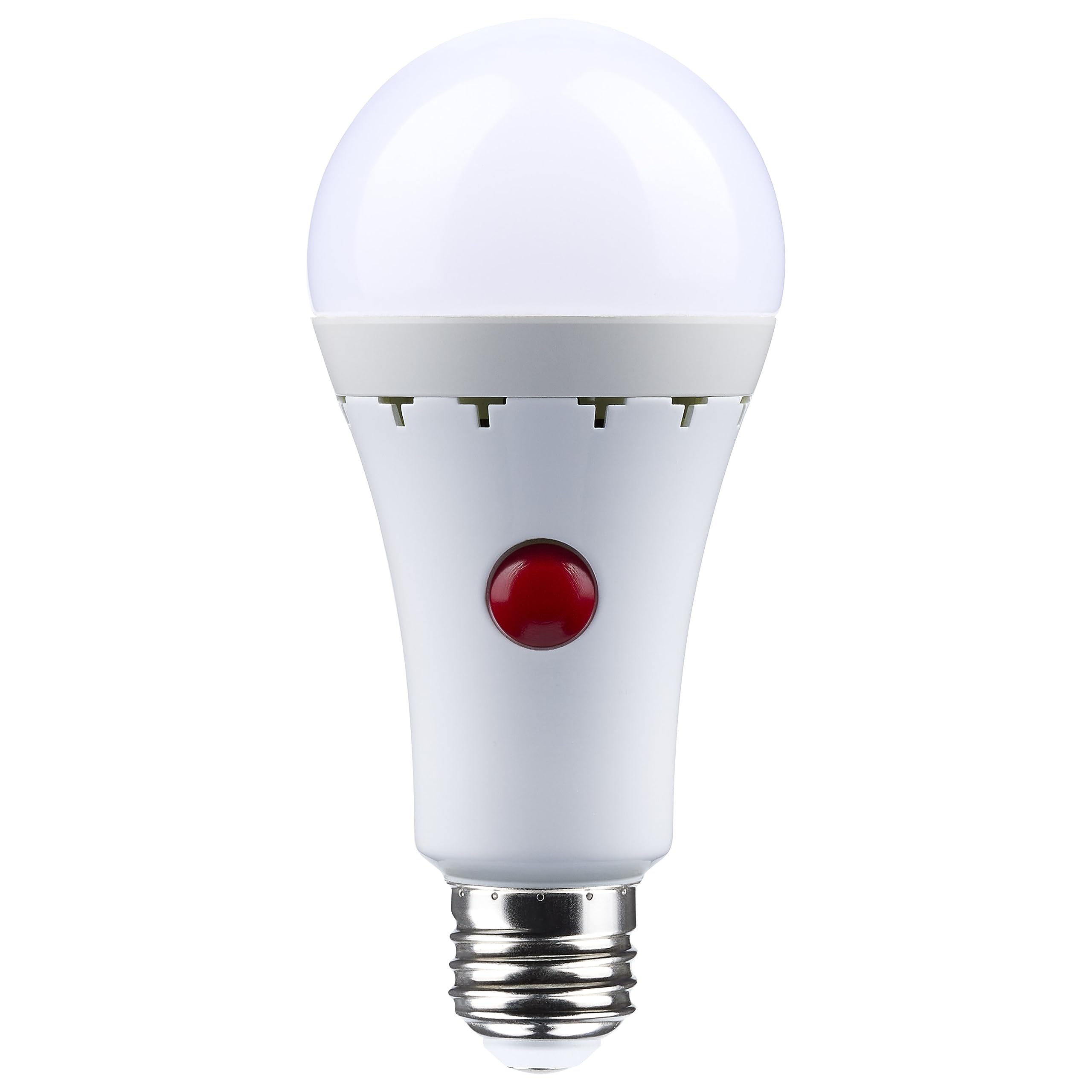Satco S11468 8-Watt LED A21 Bulb with Battery Backup, 60-Watt Replacement, 3000K, White