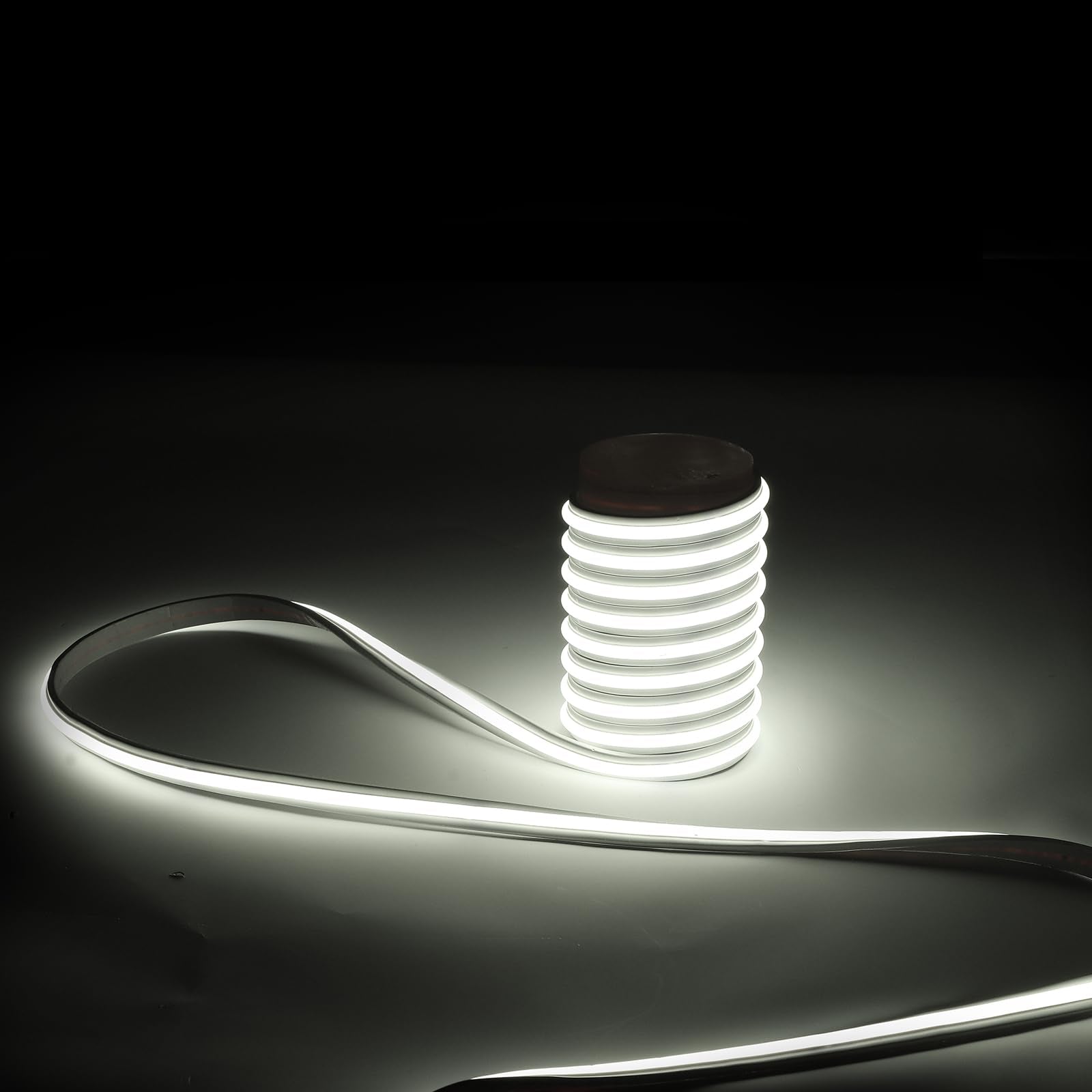 pcningled LED Lights 9.84FT  Adhesive LED COB Band Lights 3 Meter AC 110V 120V Flexible Bright LED Bands Lights Cold White 6000K 240LEDs/m Tape Lighting for Bedroom Outdoor