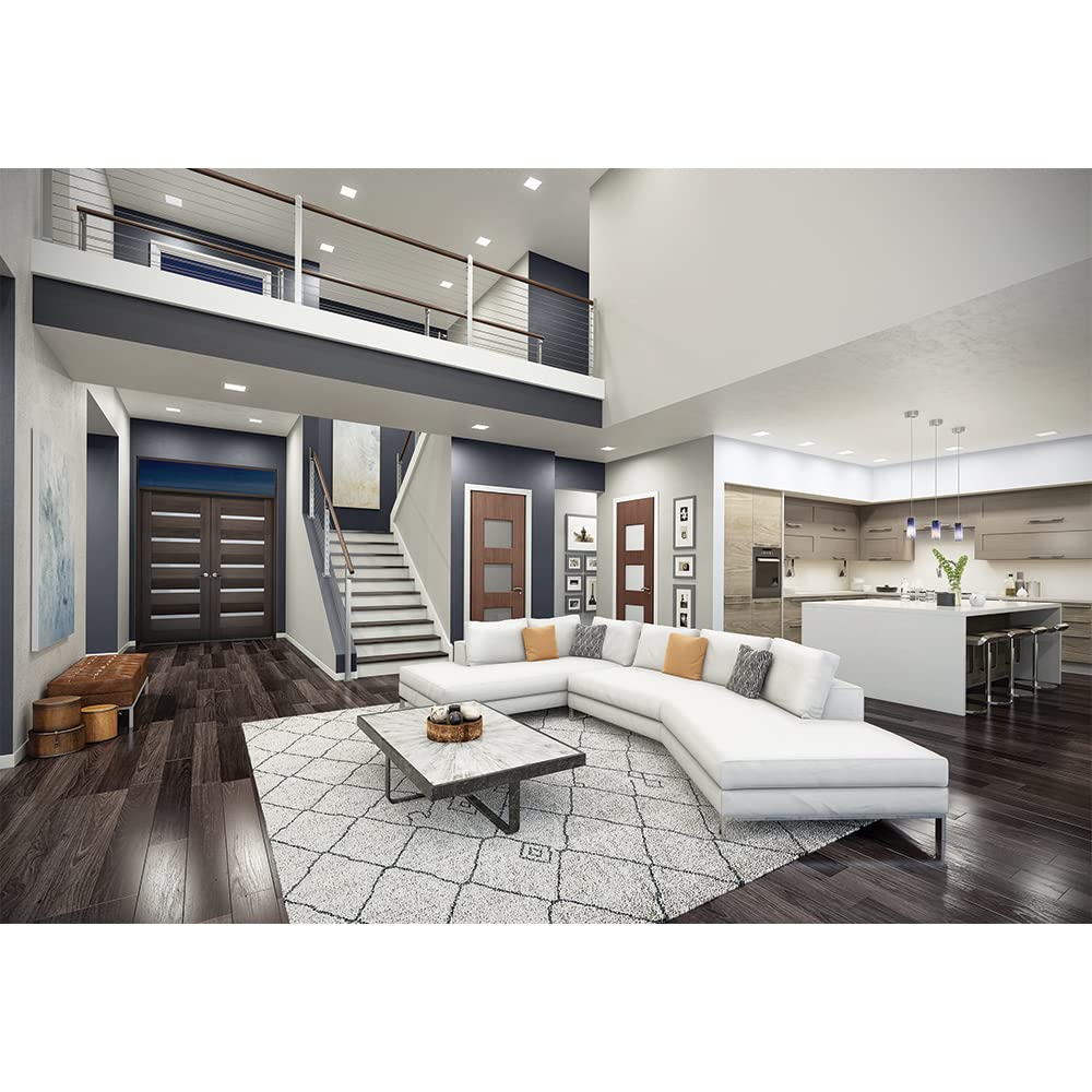 Halo Smd4S6930Whdm Smd-Dm Lens Square Integrated Led Surface Mount Recessed Downlight Trim, 3000K Soft (No Can Needed), 4.85 In,