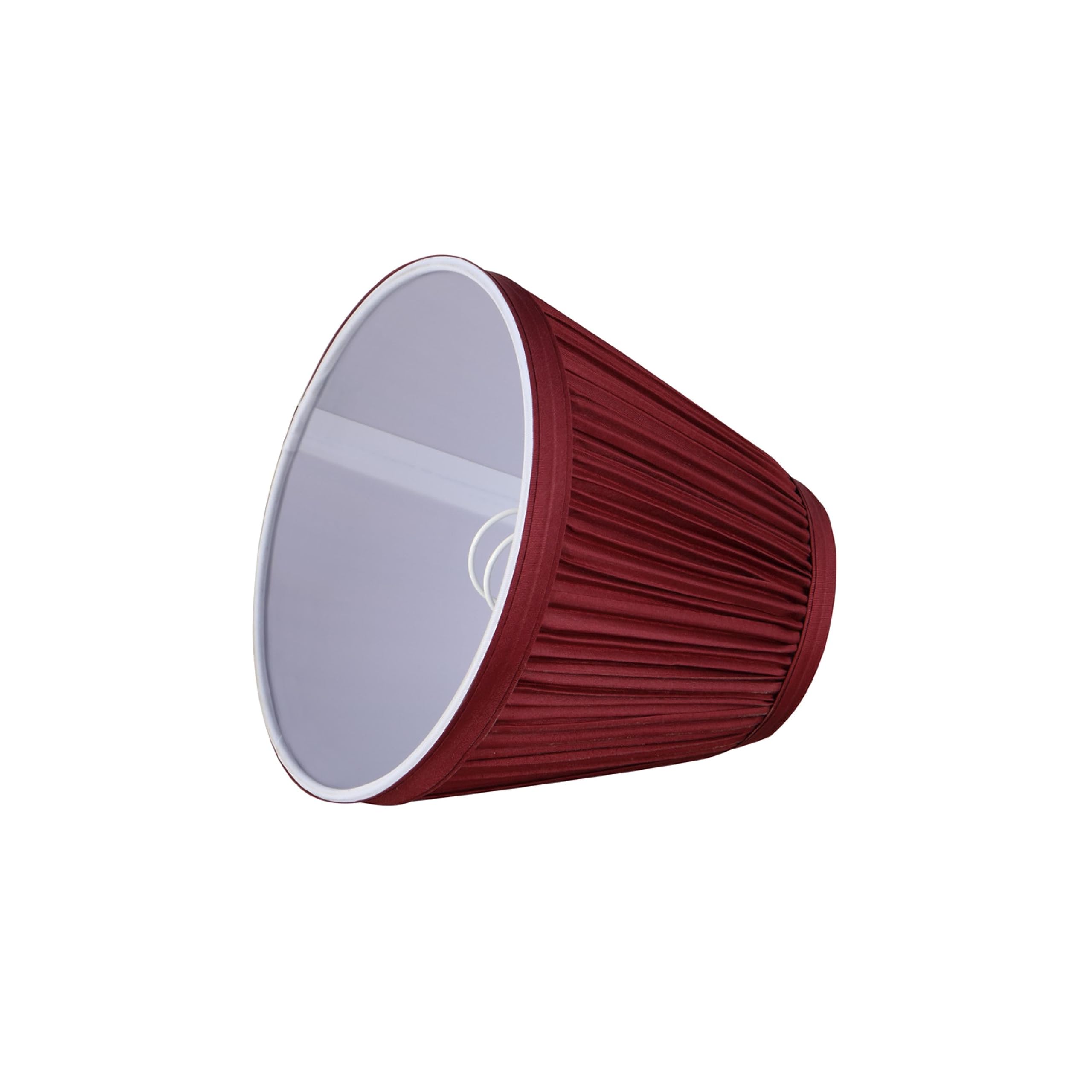 Aspen Creative 33124-6 Small Pleated Empire Shape Chandelier Clip-On Lamp Shade, Burgundy, 3'' Top X 6'' Bottom X 5'' Slant, 6 P