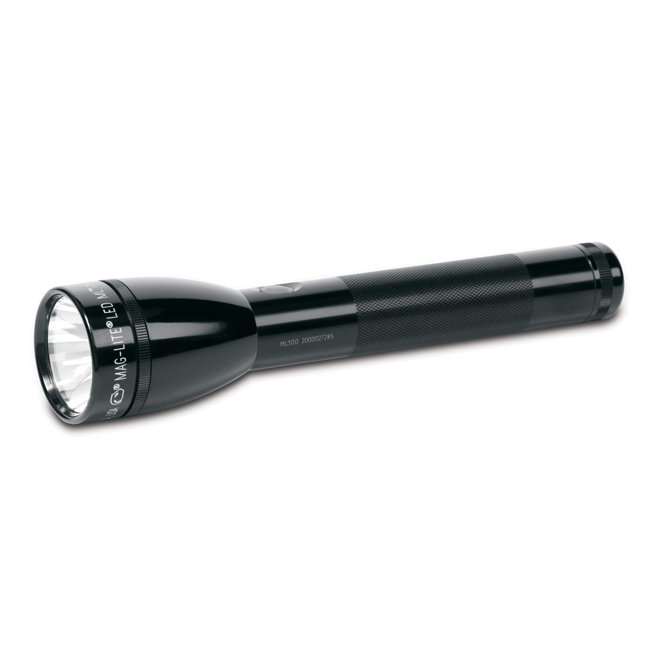 Maglite ML100 LED 2 C Cell, Black, Blister Pak w/Batteries