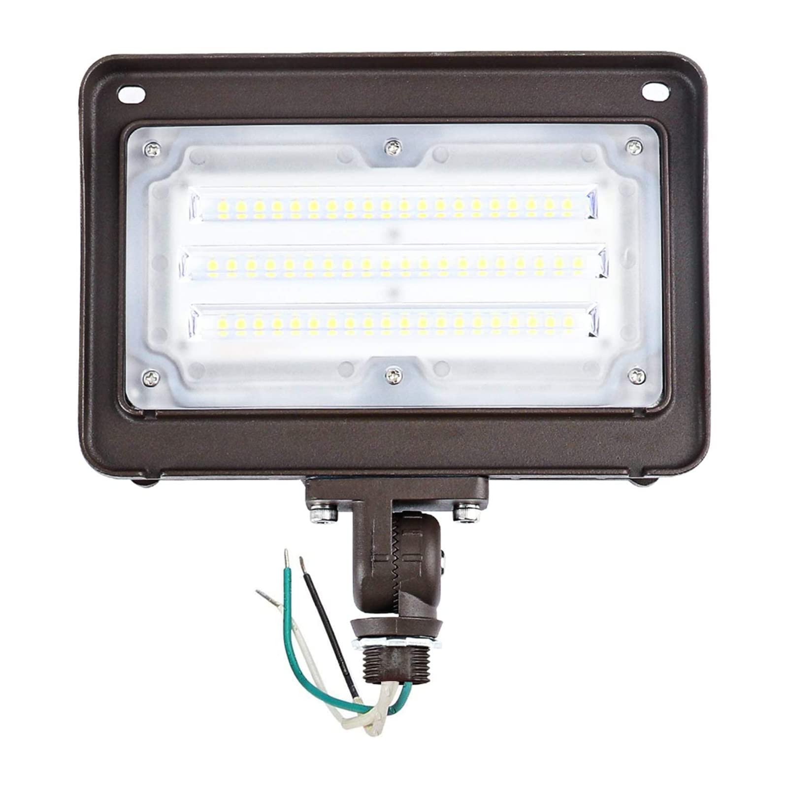 Cinoton Dusk To Dawn Led Flood Light Outdoor 50W, 7000Lm Ip65 Waterproof Security Wall Light Fixture With 180°Knuckle For Warehouse Patio Porch Garage 5000K Daylight Ac100-277V