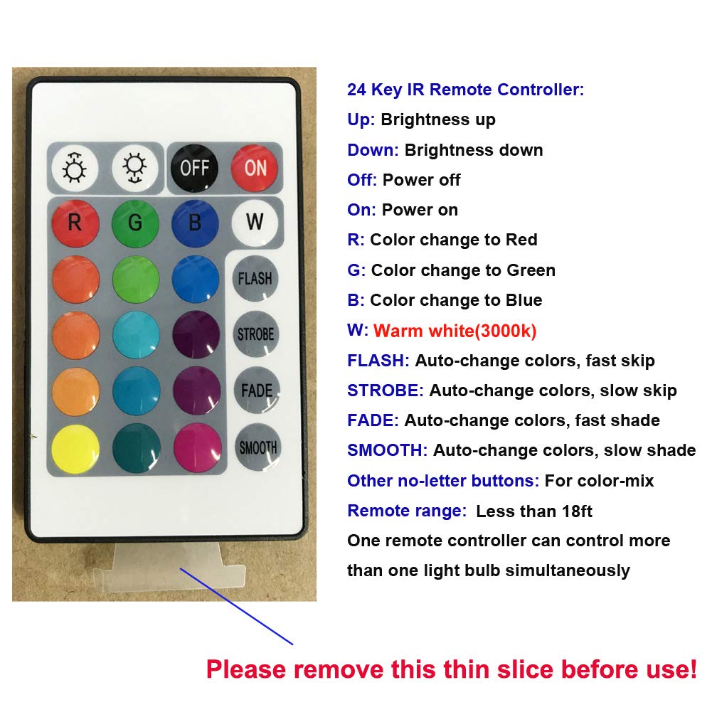 Lxkbd Par38 Led Light Bulb, 30W Rgb+Warm White, Dimmable With Remote, Waterproof For Parties