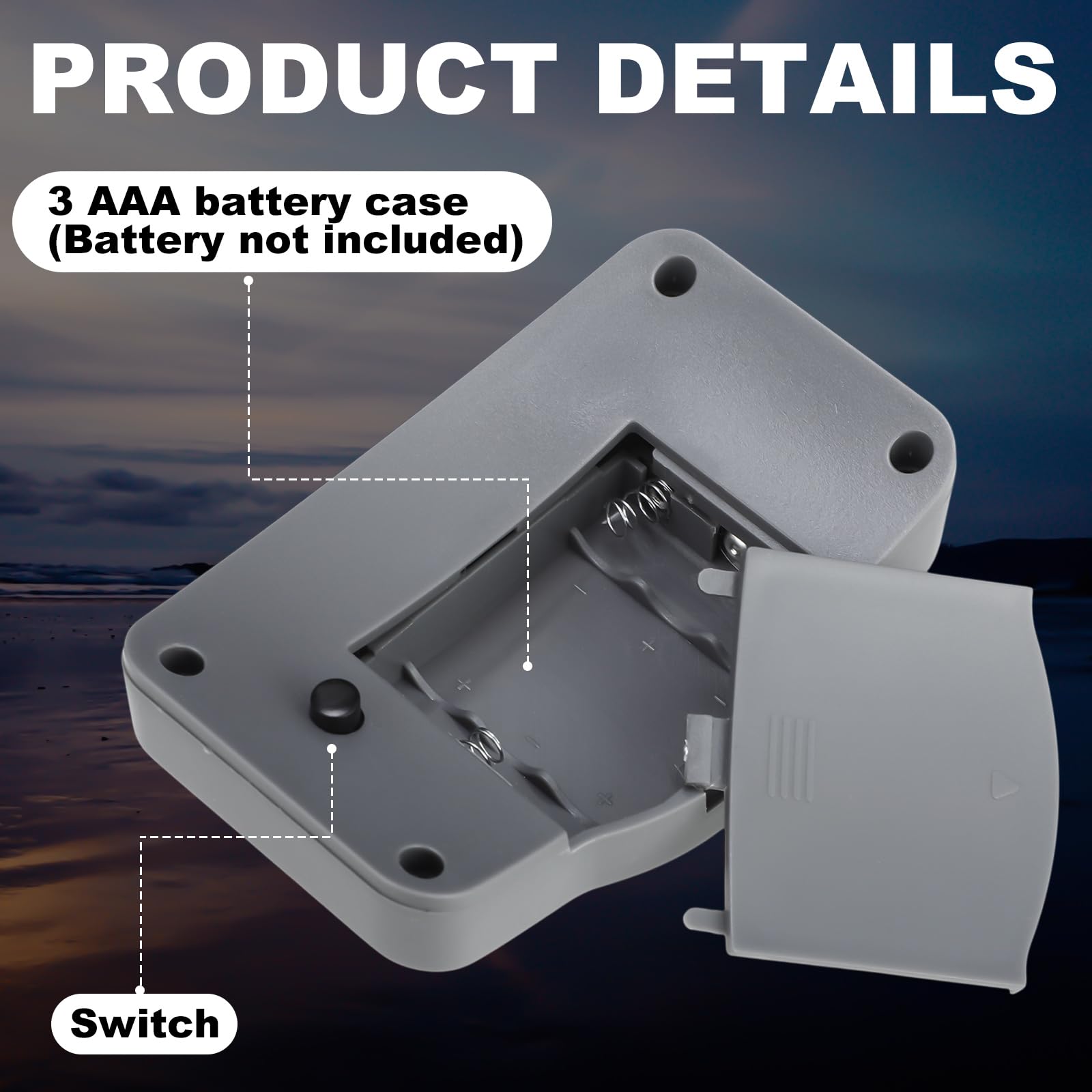 Mudder 4 Pcs Hat Light Clip 11 LED Hat Lights Clip on Headlamp Battery Powered Brim Lamp Gray Waterproof Ultra Bright Headgear F