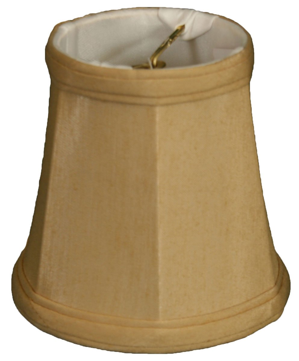 Royal Designs Empire Chandelier Shade, Fabric, Antique Gold, 3 x 4.25 x 4.25, Model CS-102AGL-6, Pack of 6