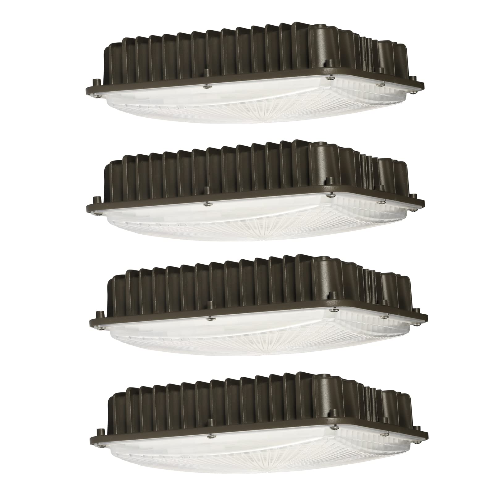 Sokply 70W Led Canopy Light Outdoor (350W Hps/Hid Replacement), 10.4&quot; X 10.4&quot; 5000K Daylight Ip65 Waterproof Garage Light, 140Lm/W Dimmable For Gas Station Workshop Carport, Ul Listed (4 Pack)