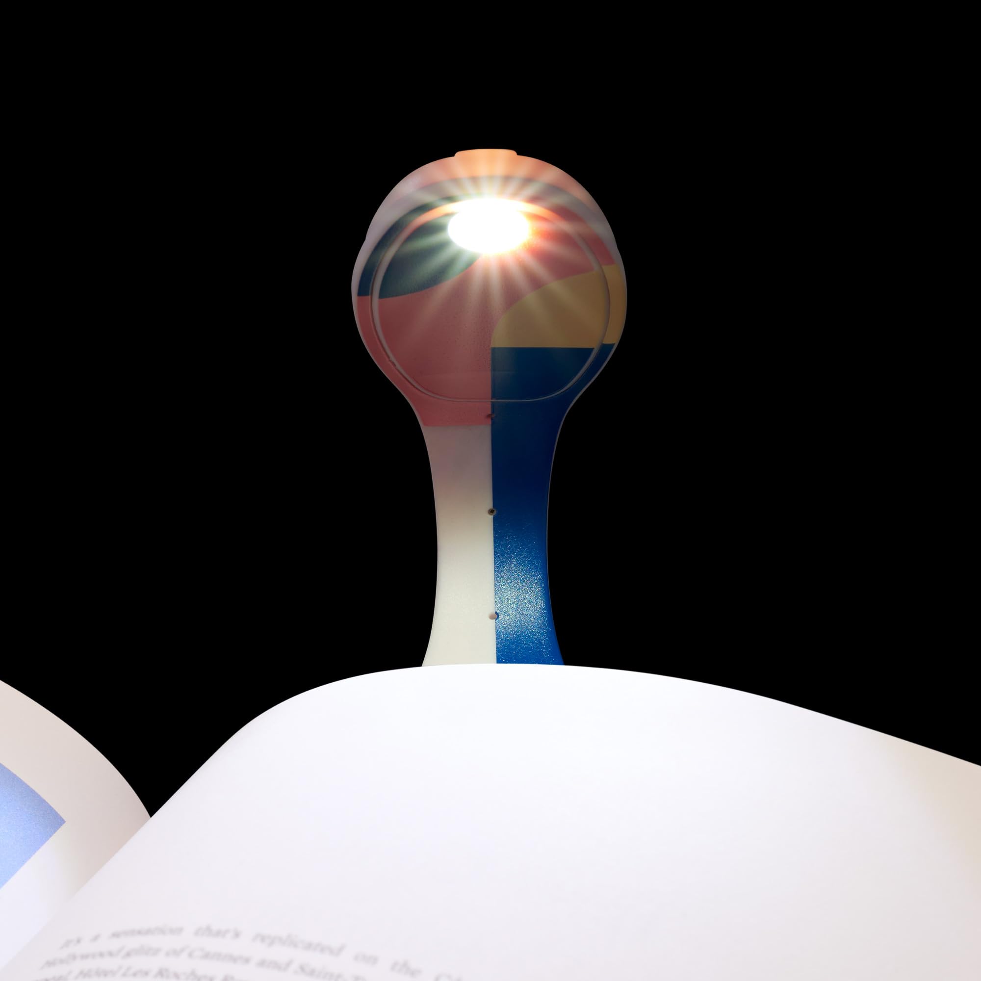 Gifts for Readers & Writers 2-in-1 LED Reading Light | Portable Clip-On Bookmark & Book Lamp | Battery Operated, Peachy Blocks