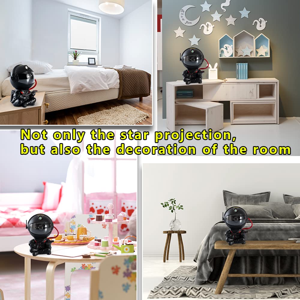 SHJQJJLBCQ Galaxy Projector Astronaut Star Projector Kids Night Light Black Model HR-F2