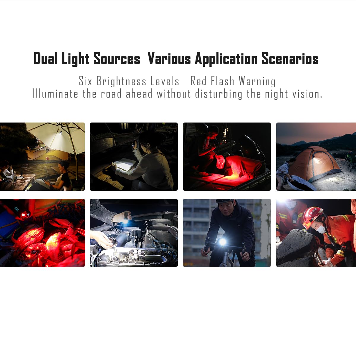 Imalent Bl70 Small Edc Flashlight 6000 Lumens With Red Beam And White Light, Dual Light Source Portable Pocket Light Powered By