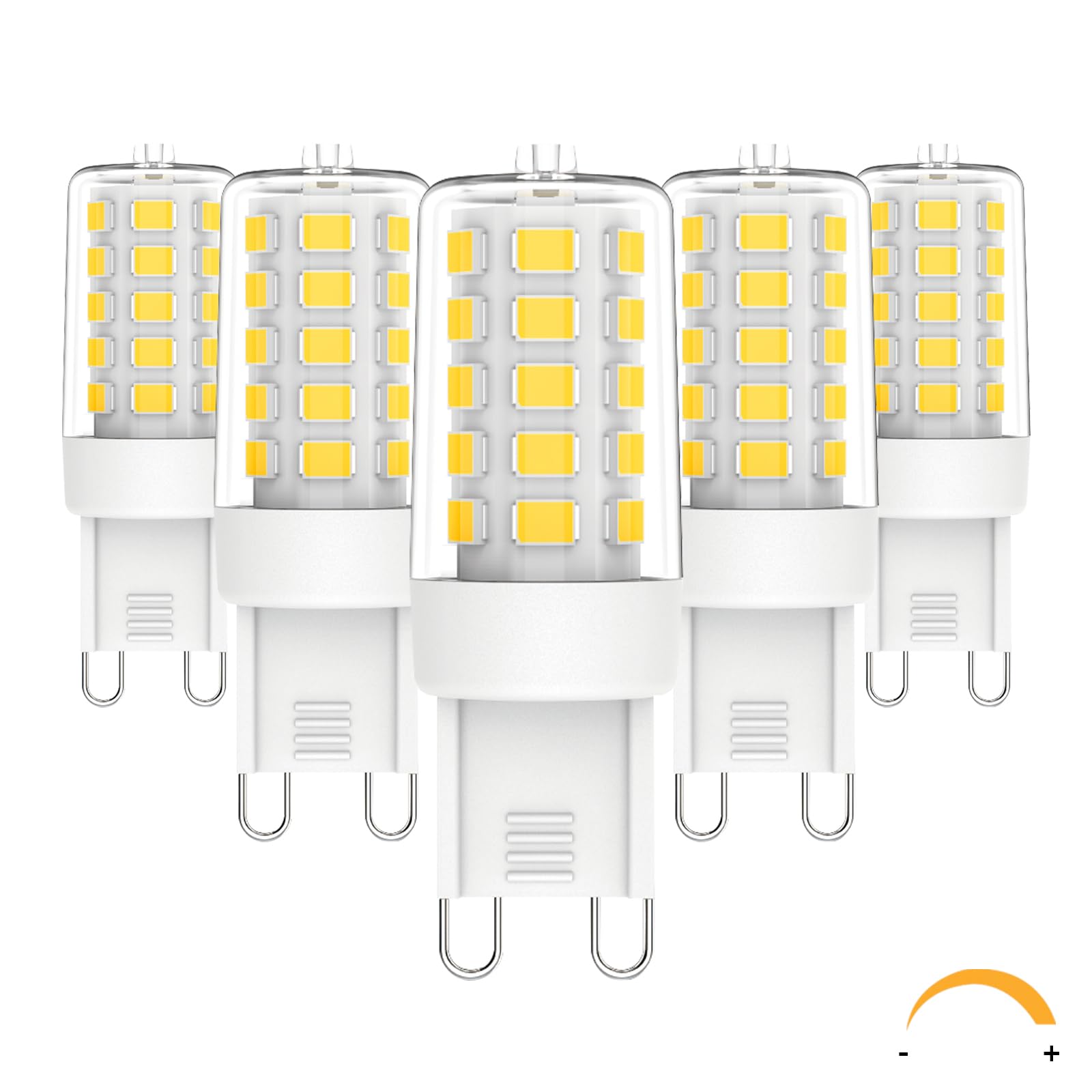 G9 Led Bulbs, 40 Watt Equivalent T4 Chandelier Light Bulb, 6000K Daylight White 450 Lumens, Bi-Pin G9 Base, G9 Light Bulbs Dimma