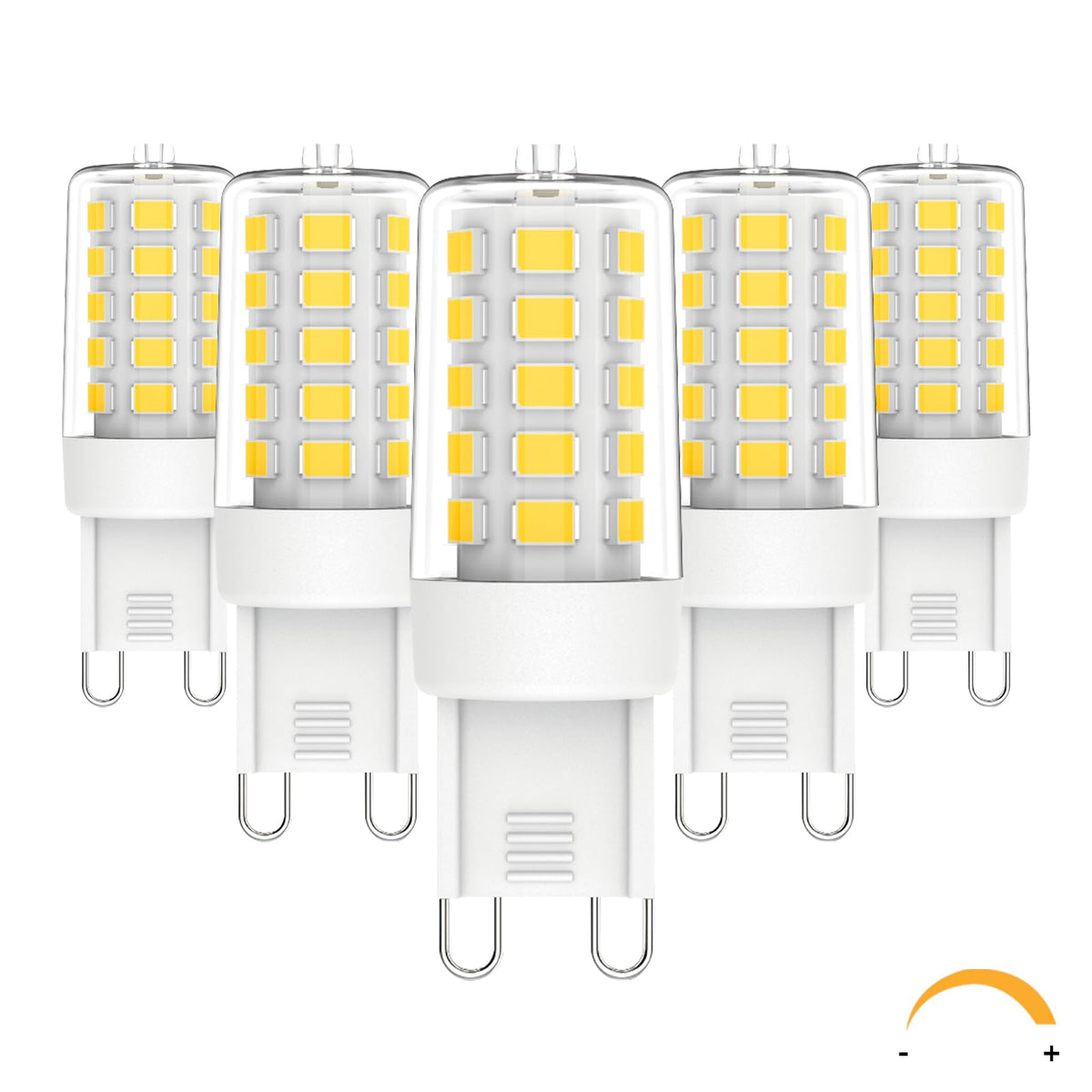 G9 Led Bulbs, 40 Watt Equivalent T4 Chandelier Light Bulb, 6000K Daylight White 450 Lumens, Bi-Pin G9 Base, G9 Light Bulbs Dimma