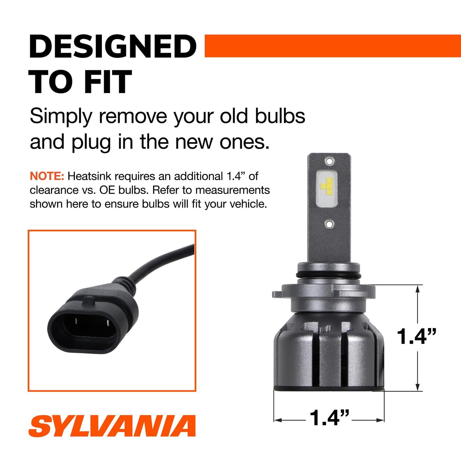 SYLVANIA 9005 LED Fog Light Bulbs - 6000K Cool White - Long Lifespan, No Polarity - Ideal for Cars and Trucks