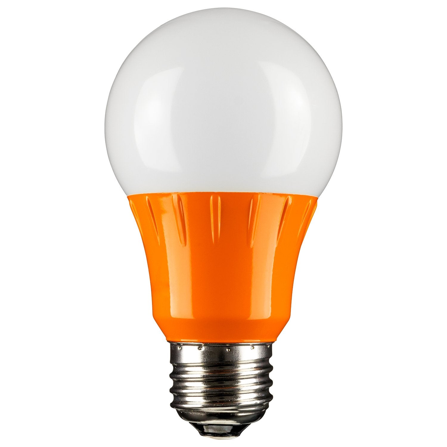 Sunlite LED A19 Colored Light Bulb, 3 Watts (25w Equivalent), E26 Medium Base, Non-Dimmable, Orange, 6 Count
