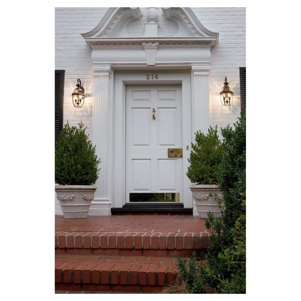 Sea Gull Lighting Outdoor Wall Lantern, One-Light, Brass, Silver, Model 8038-965