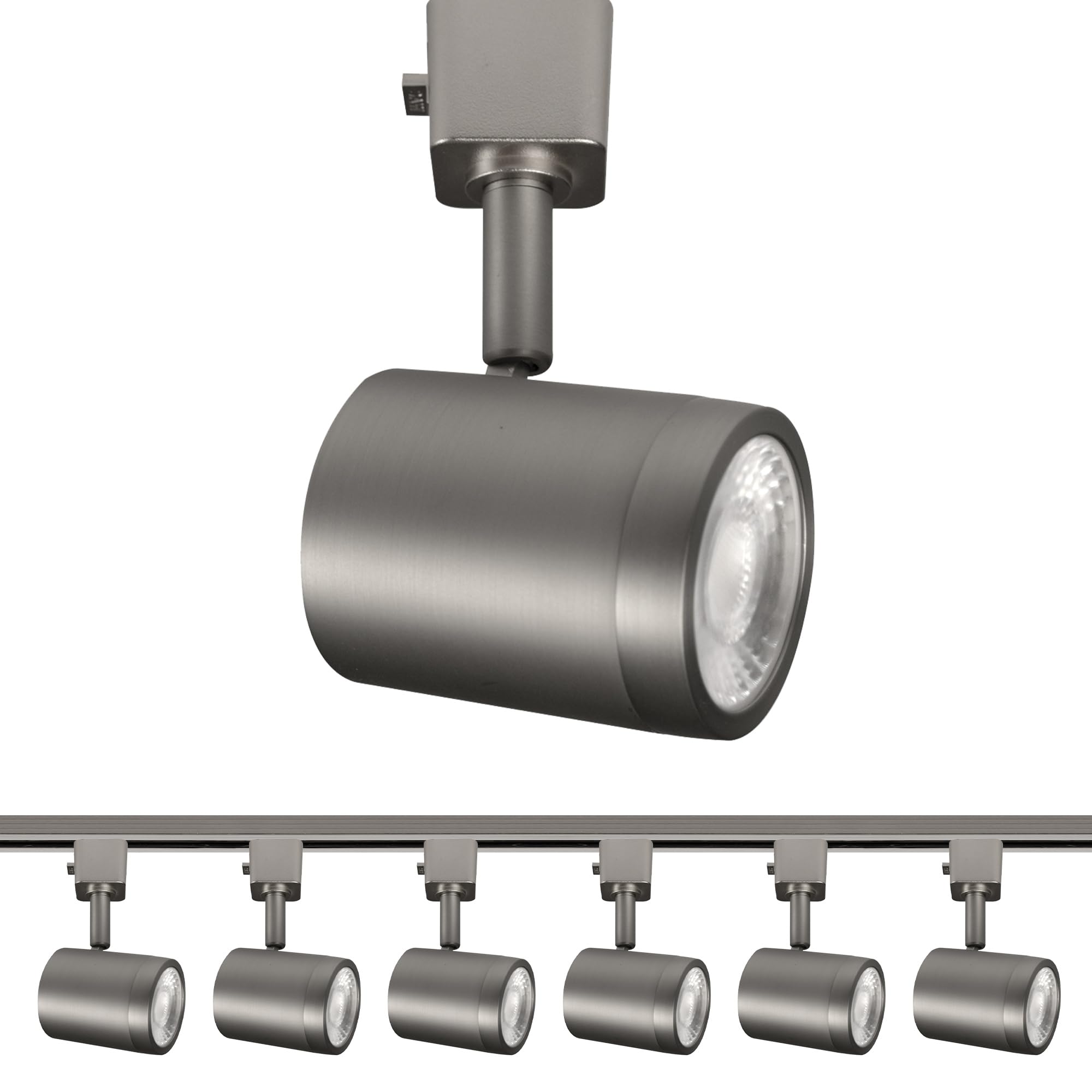 WAC Lighting Charge 8010 LED Adjustable Track Head 5-CCT Selectable 9W 865 Lumens Fully Dimmable in Brushed Nickel for H-Style 3