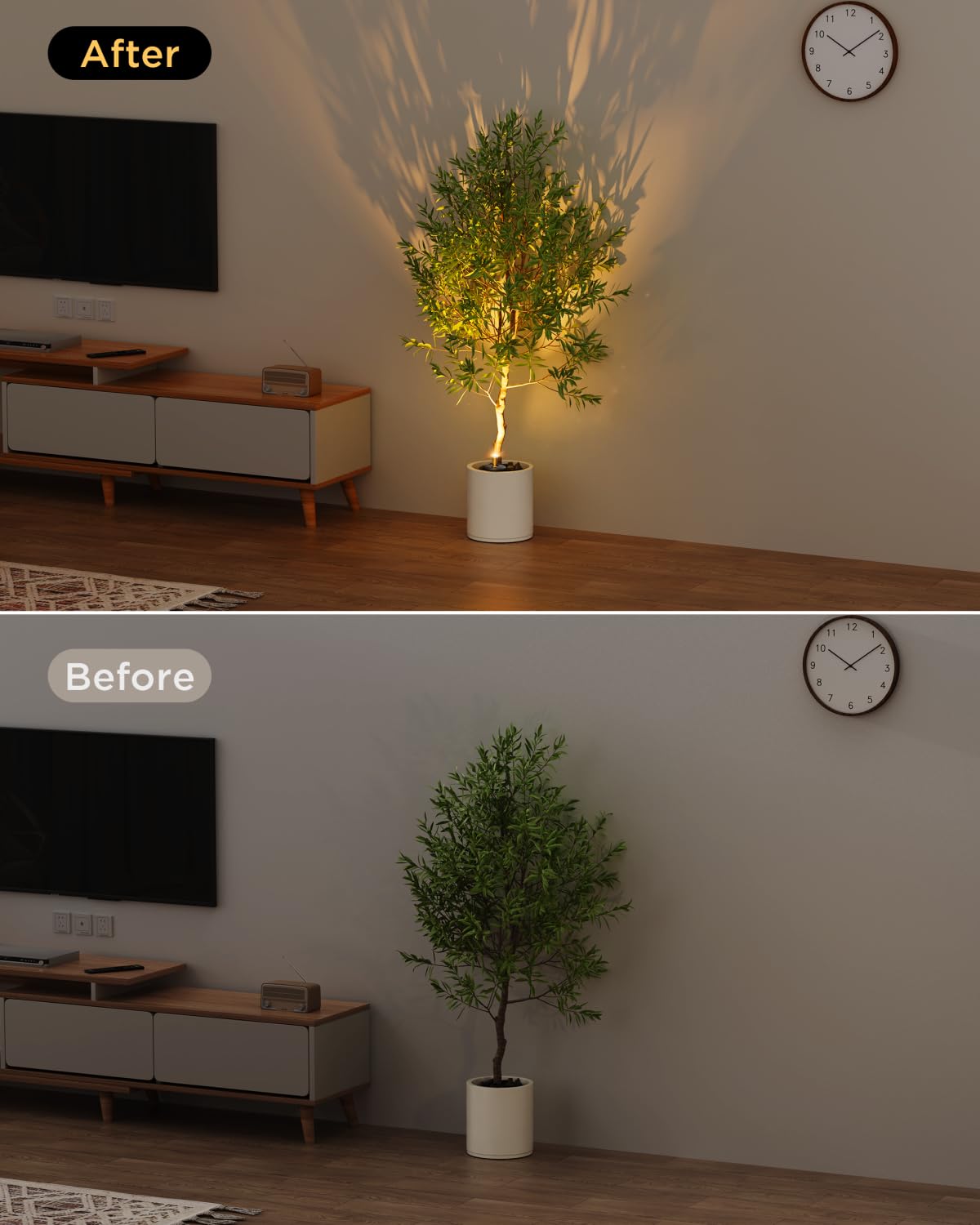 Zetunlo Indoor LED Spotlight, Rechargeable Battery, Wireless Up Lights, 2 Pack, Black, Model IPB974, Ideal for Home Decor and Artwork Display