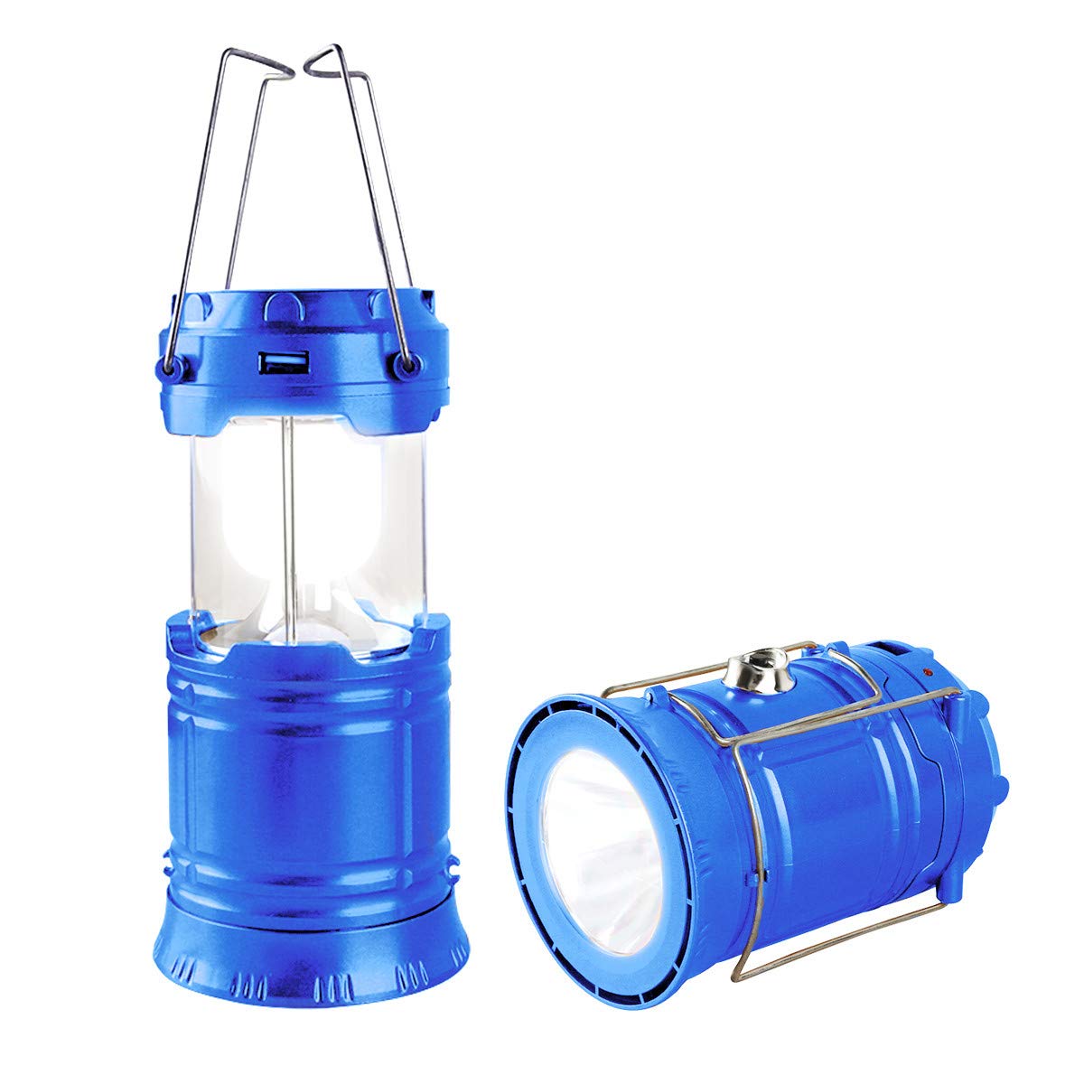 Censinda Led Camping Lantern - Solar Rechargeable, Portable Light For Camping & Emergencies - Blue