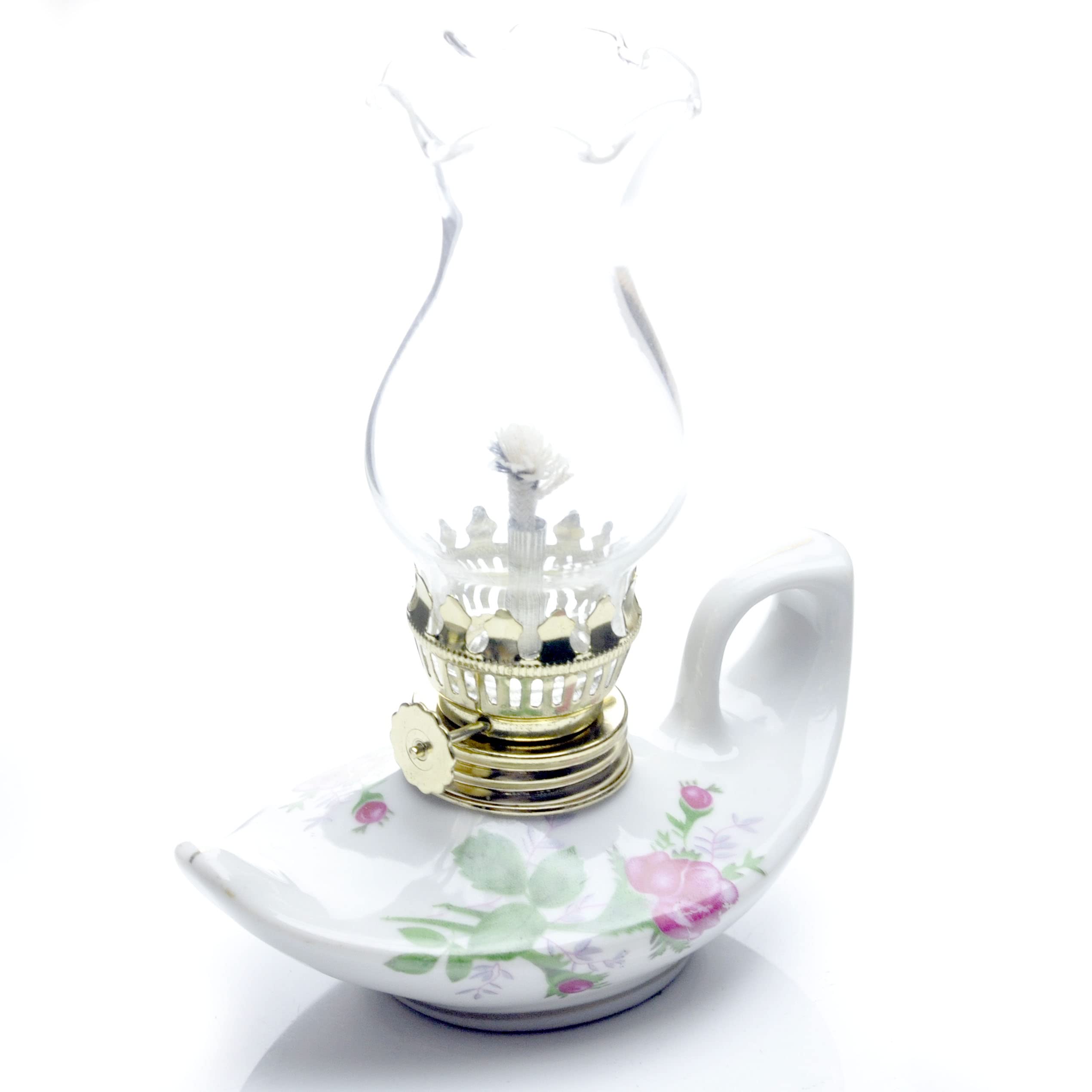 Purism Style - Porcelain & Glass Kerosene Lamp Table Oil Lamp Lantern