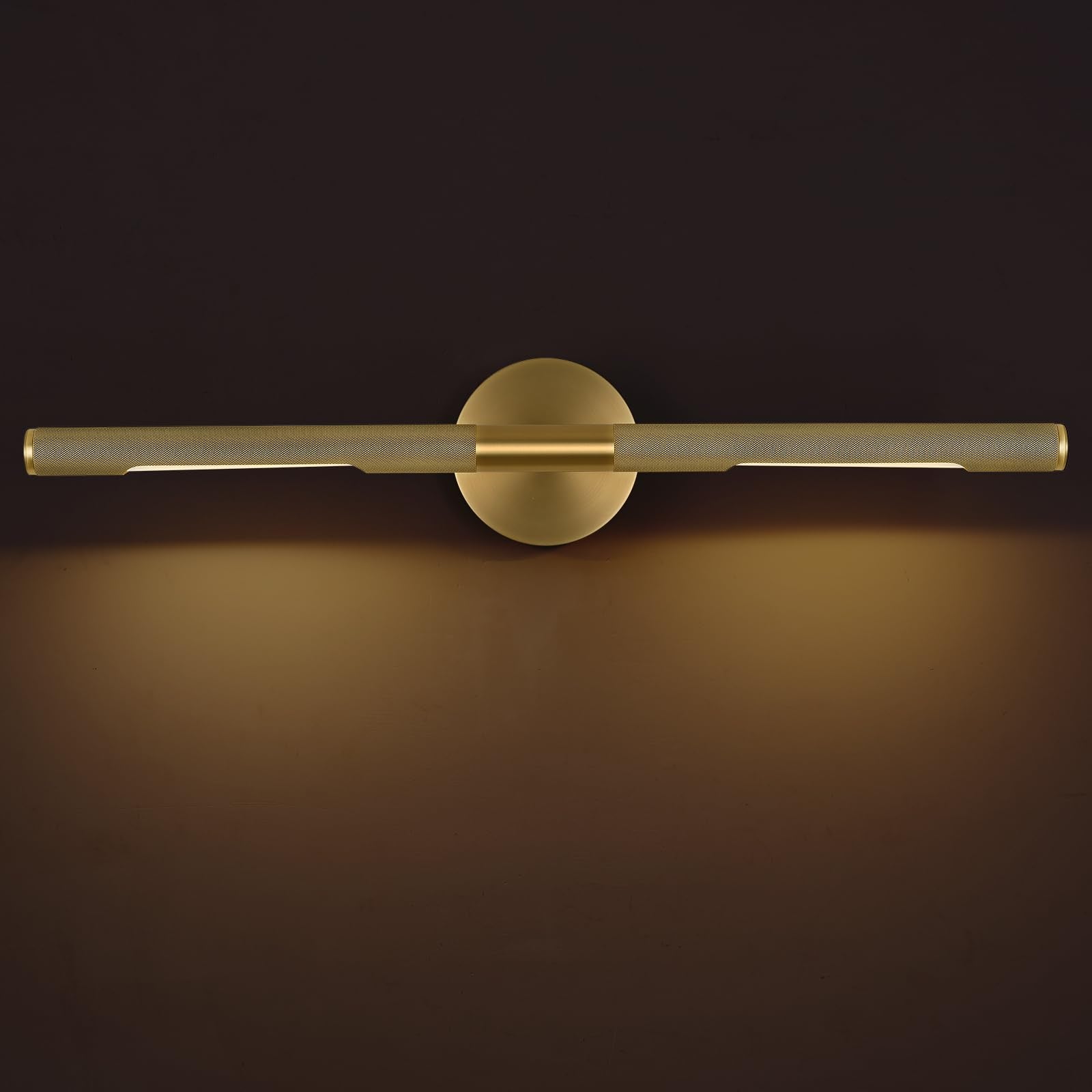 SKFWAITKW Hard-wired Knurled Picture Light, Dimmable 30in Brass Wall Sconce, E12 Bulbs Included, Model BL-sconce