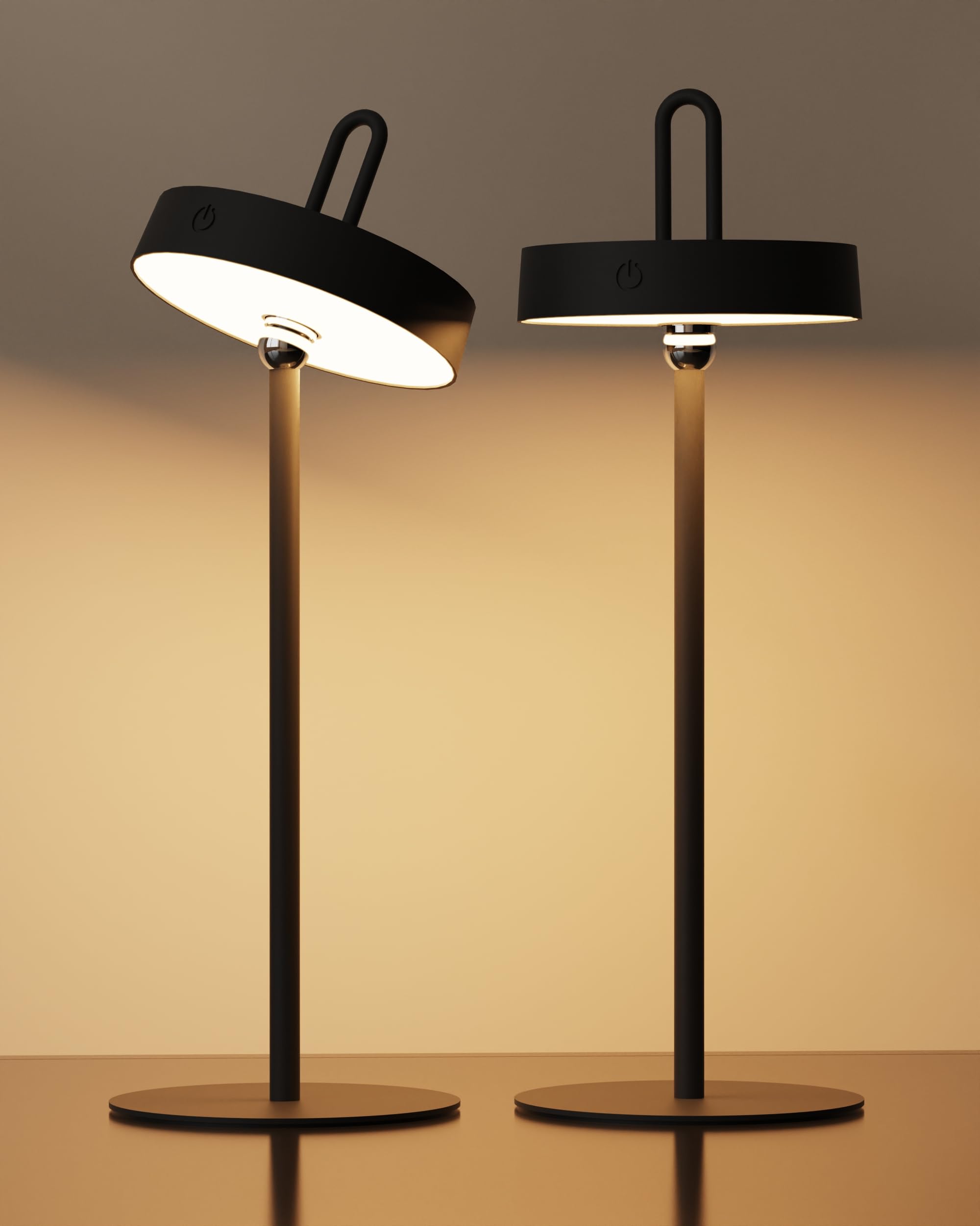 Lightapex Cordless Table Lamps, 2-Pack, Rechargeable Portable Lamps With Stepless Dimming, Touch Control, Detachable Magnetic De