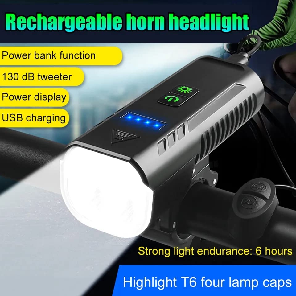 Linist Bicycle Light - Front Cyling Light, Super Bright 1000 Lumens USB Rechargeable Bicycle Headlight with IP65 Waterproof and