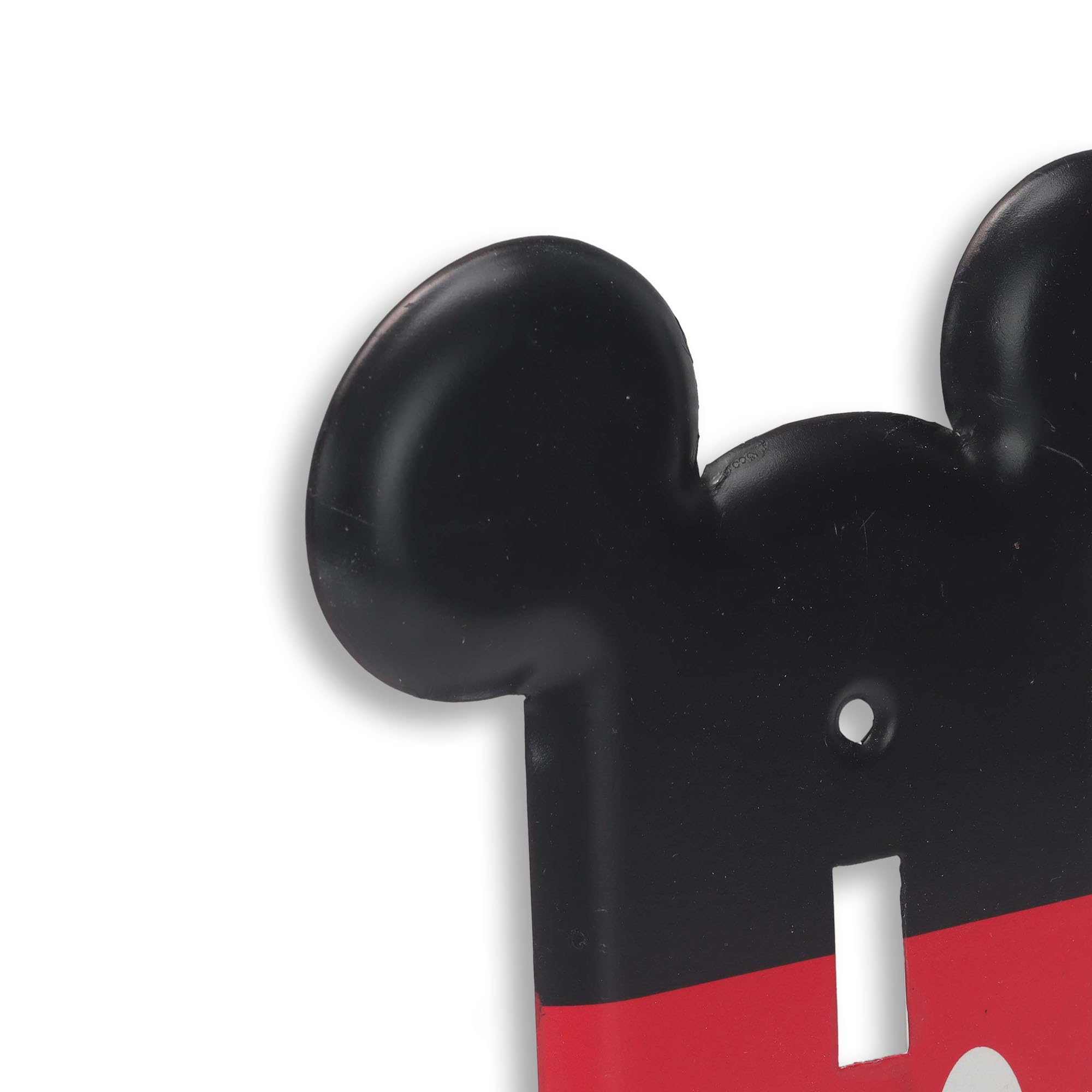 Open Road Brands Disney Mickey Mouse Metal Light Switch Plate, Small, Black - Perfect for Kids' Bedroom, Play Room, or Movie Room